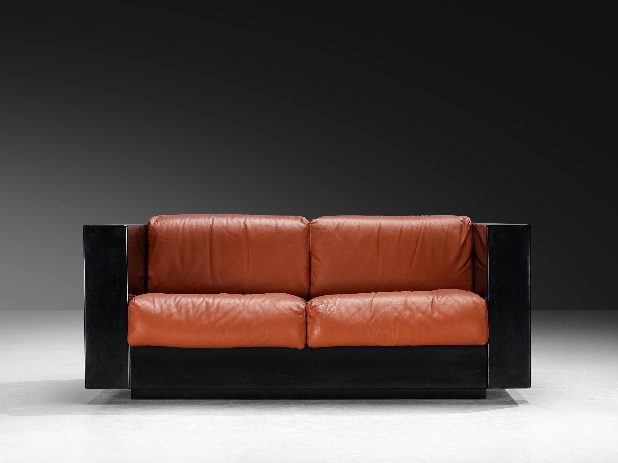 Mid-Century Modern Massimo and Lella Vignelli for Poltronova 'Saratoga' Two-Seater Sofa For Sale
