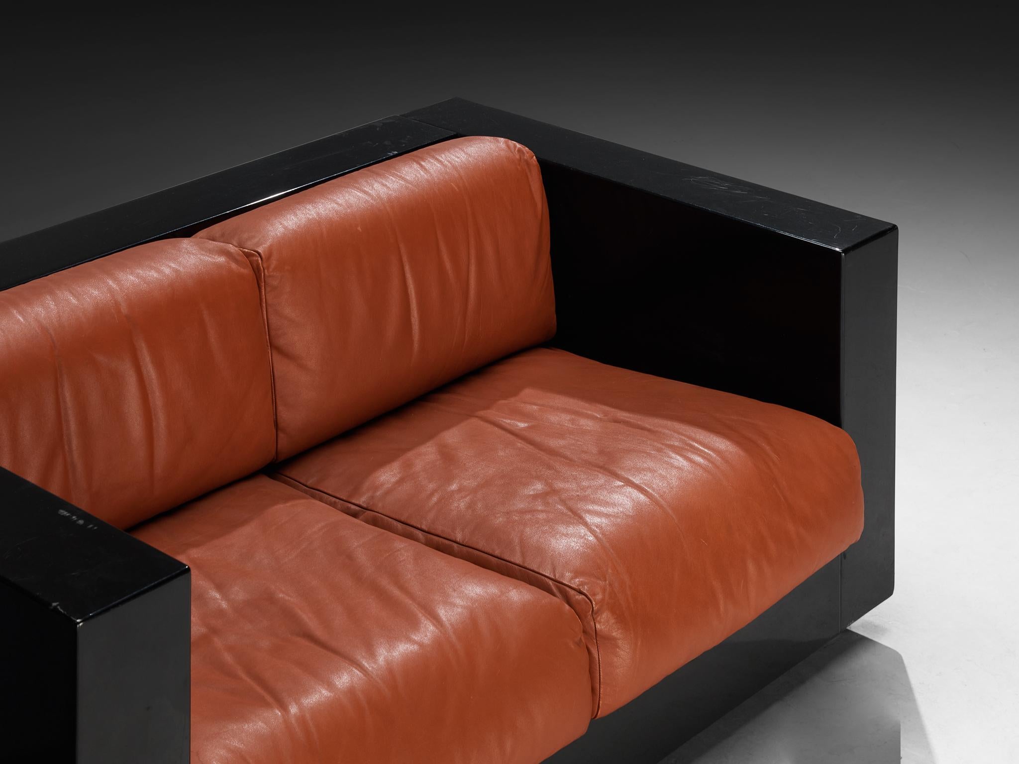 Massimo and Lella Vignelli for Poltronova 'Saratoga' Two-Seater Sofa In Good Condition For Sale In Waalwijk, NL