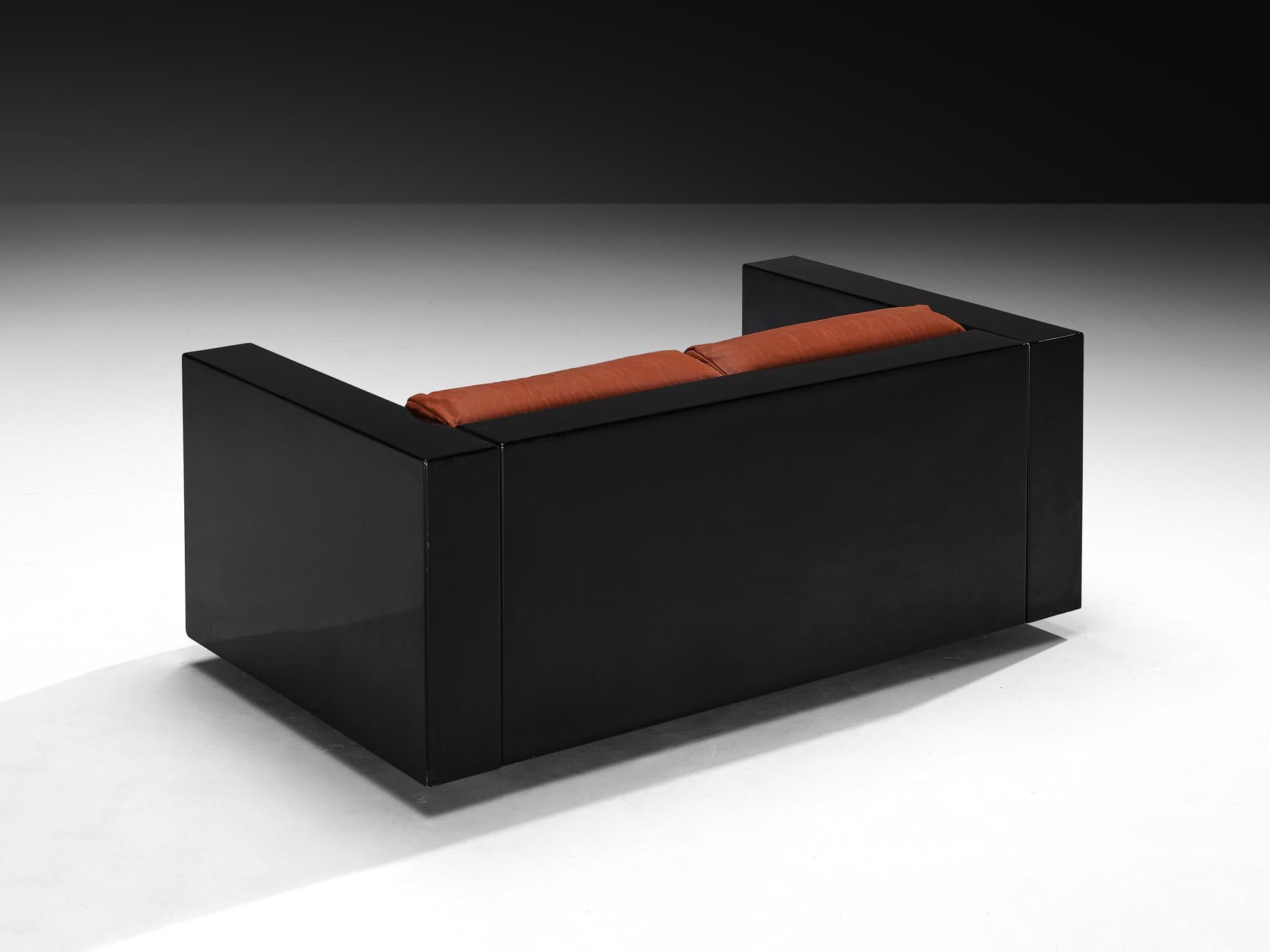 Mid-20th Century Massimo and Lella Vignelli for Poltronova 'Saratoga' Two-Seater Sofa For Sale
