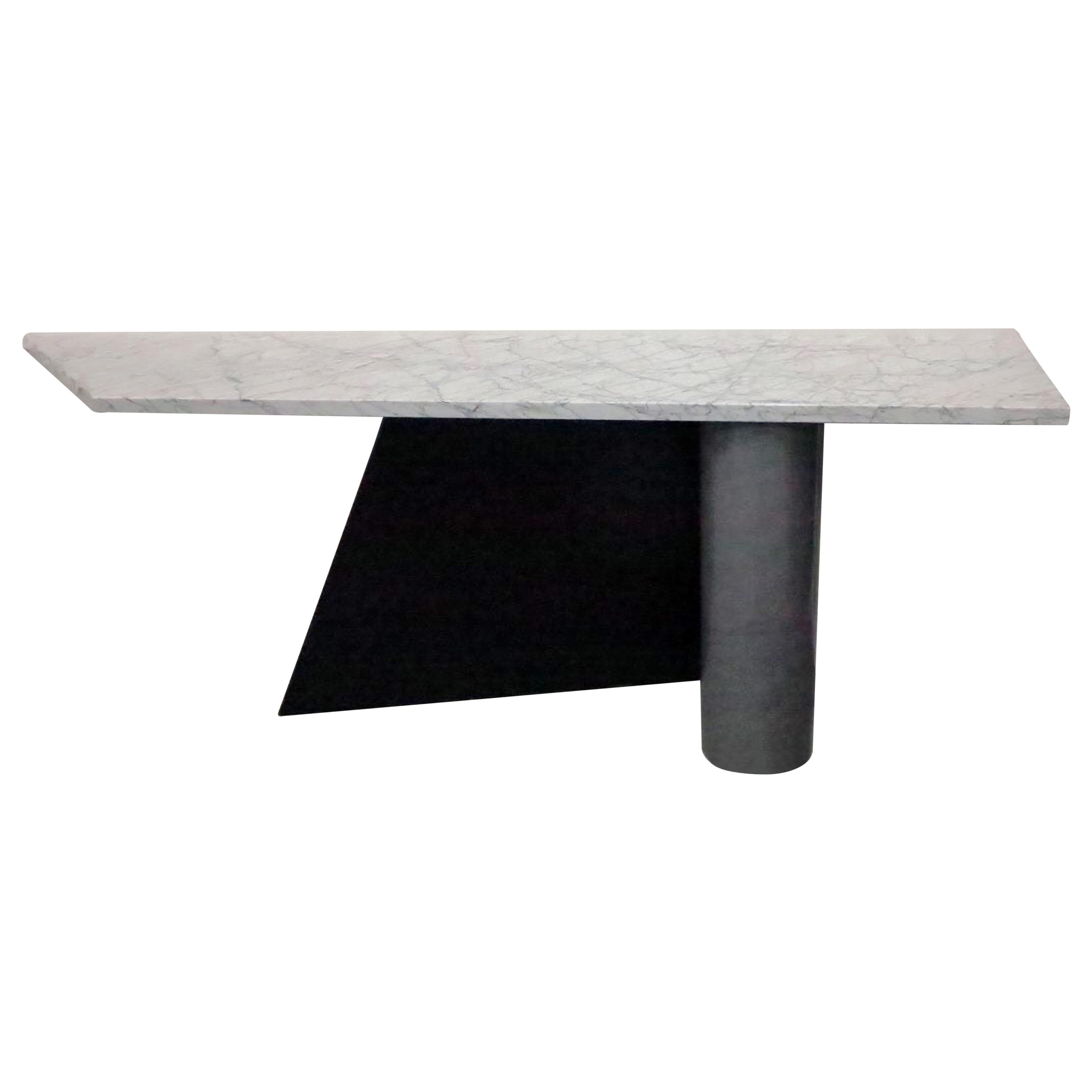 Massimo and Lella Vignelli Marble and Slate Ambiguita Console Table Casigliani For Sale