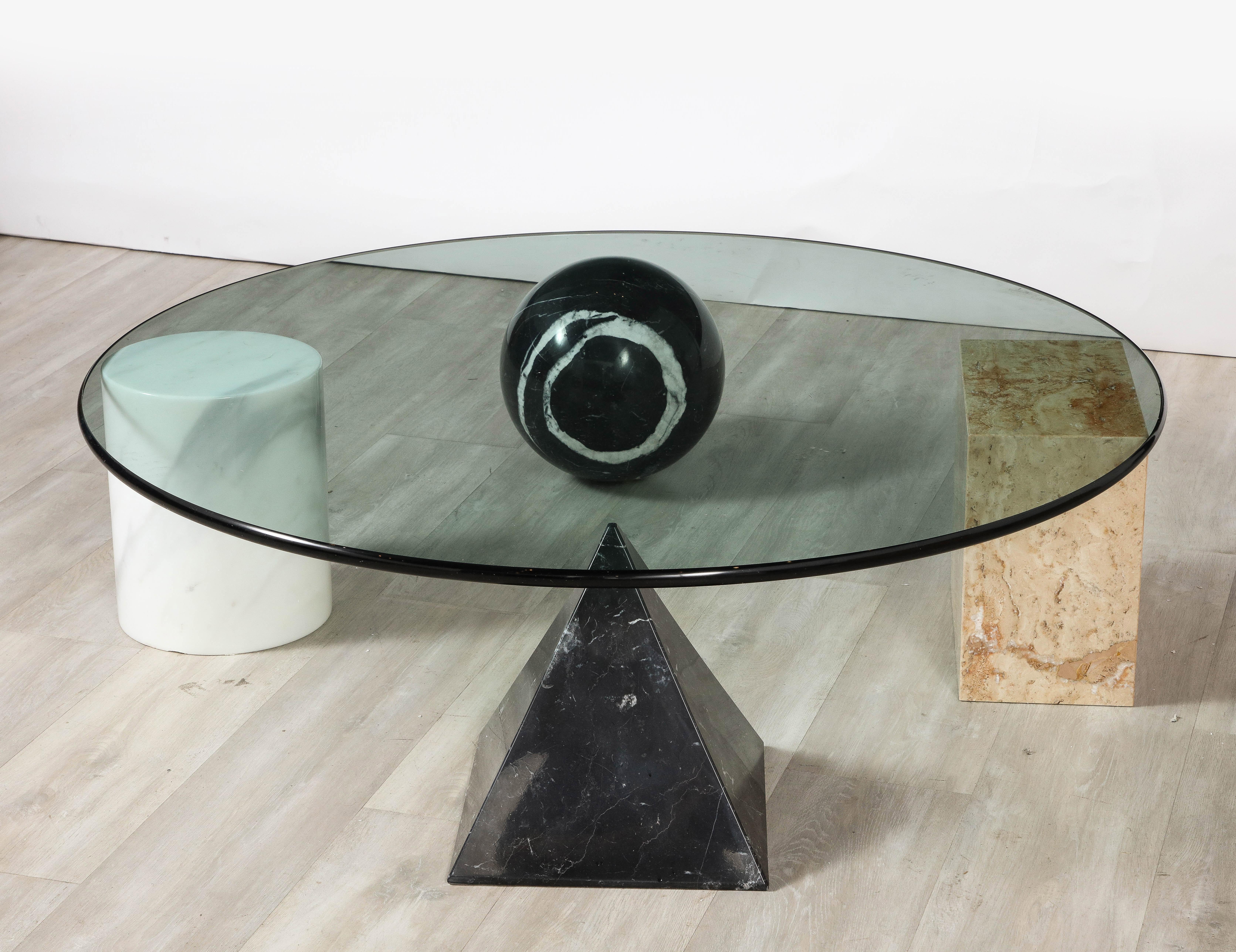 Glass 'Massimo and Lella Vignelli 'Metafora' Italian Coffee Table, Italy, 1979
