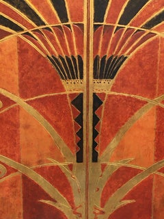 New York, New York - Moderno - Mixmedia e foglia d'oro su pannello di Wood