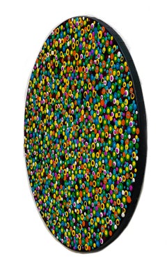 POP ART - Massimo Caiafa Olio astratto su tavola, Italia.2021