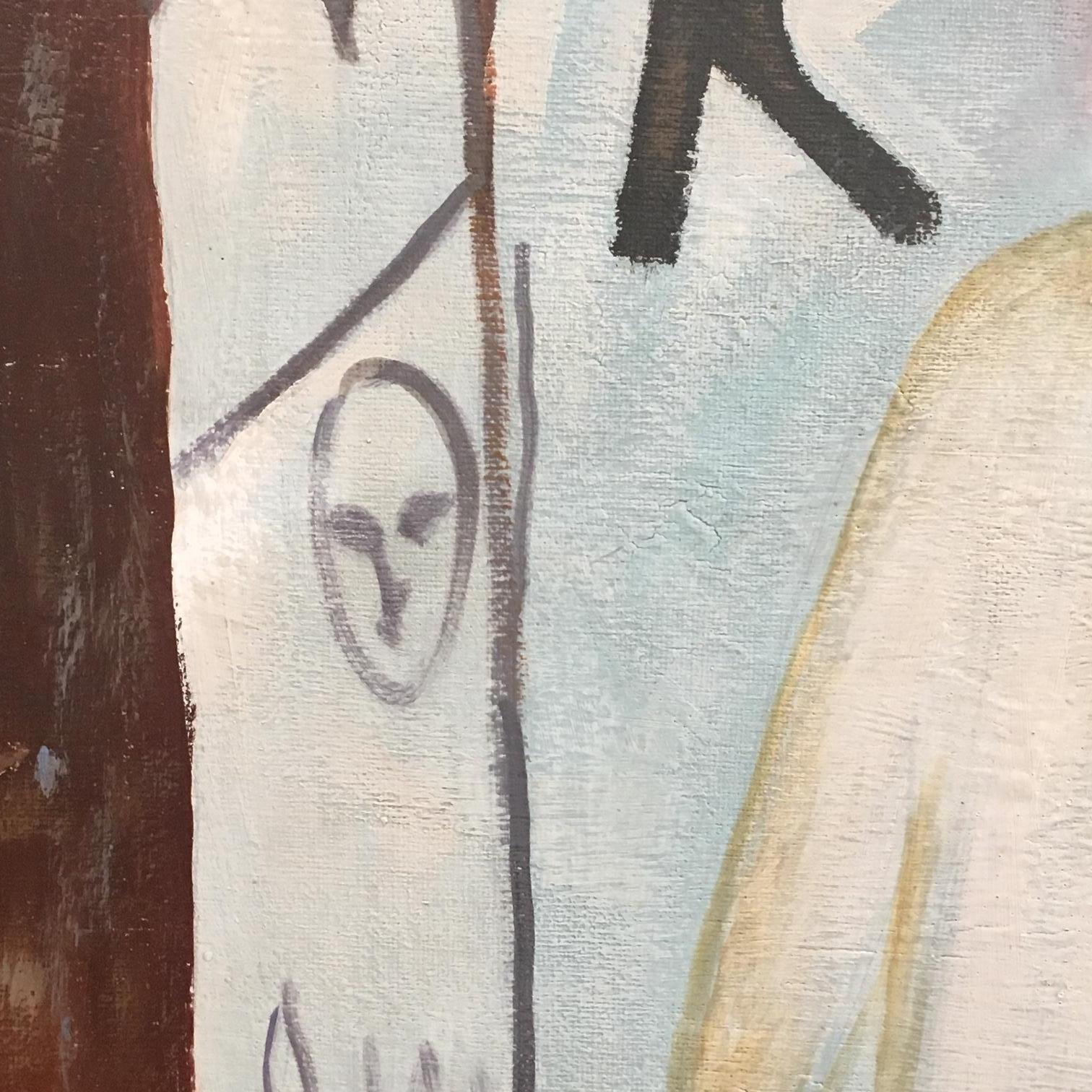 Untitle - Pittura astratta su tela ispirata al Maestro Mimmo Paladino in vendita 1