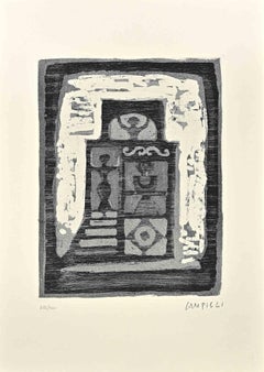 The House of Women - Etching by Massimo Campigli - 1970s