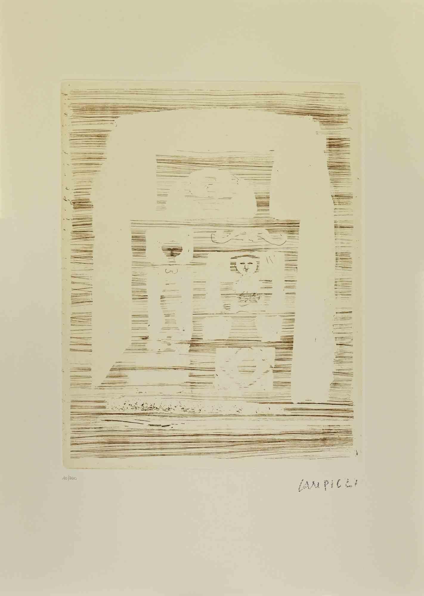 La casa de las mujeres es un grabado realizado por Massimo Campigli en la década de 1970/1971.

Aguafuerte sobre papel.

Esta obra forma parte de una serie de obras creadas en el último periodo del artista e impresas al cumplirse el año de su
