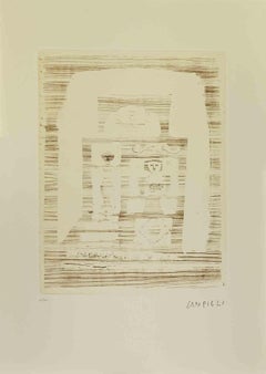 Das Frauenhaus – Radierung von Massimo Campigli – 1970er Jahre