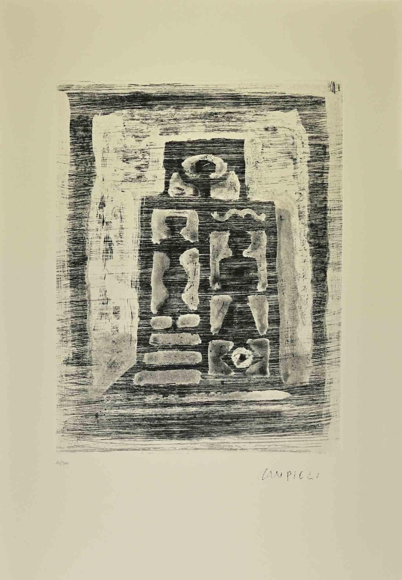 La maison des femmes est une gravure réalisée par Massimo Campigli en 1970/1971.

Gravure et aquatinte sur papier.

Numbred, édition de 0/300 exemplaires.

L'œuvre est signée d'un cachet en bas à droite. 

Bonnes conditions.

Cette œuvre fait partie
