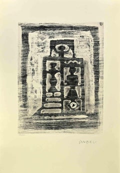 The Women's House - Etching by Massimo Campigli - 1970s
