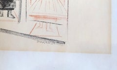 Donne ai Telai (Women Weaving) - Original Lithograph by M. Campigli - 1952