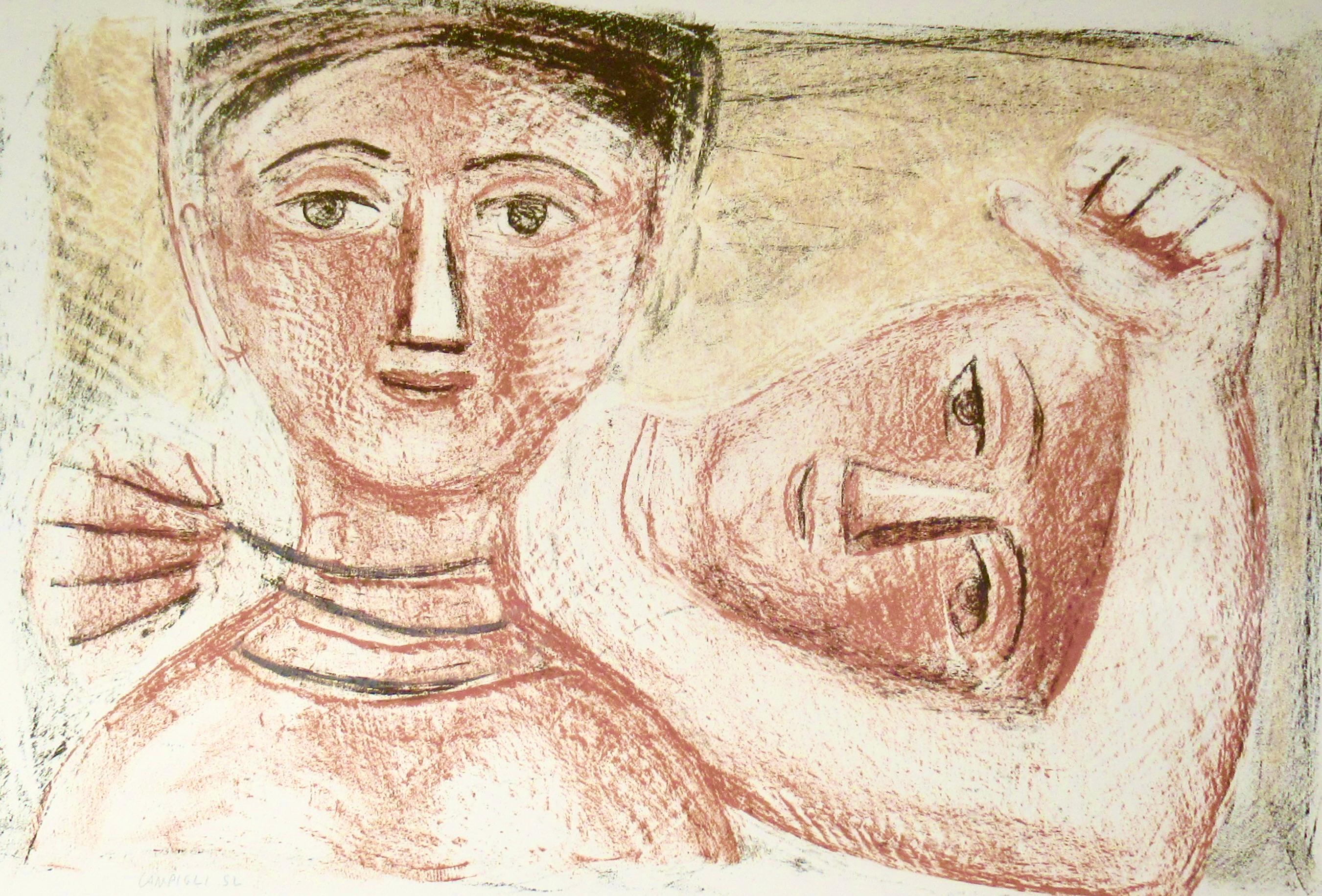 La Collana II (Moderne), Print, von Massimo Campigli