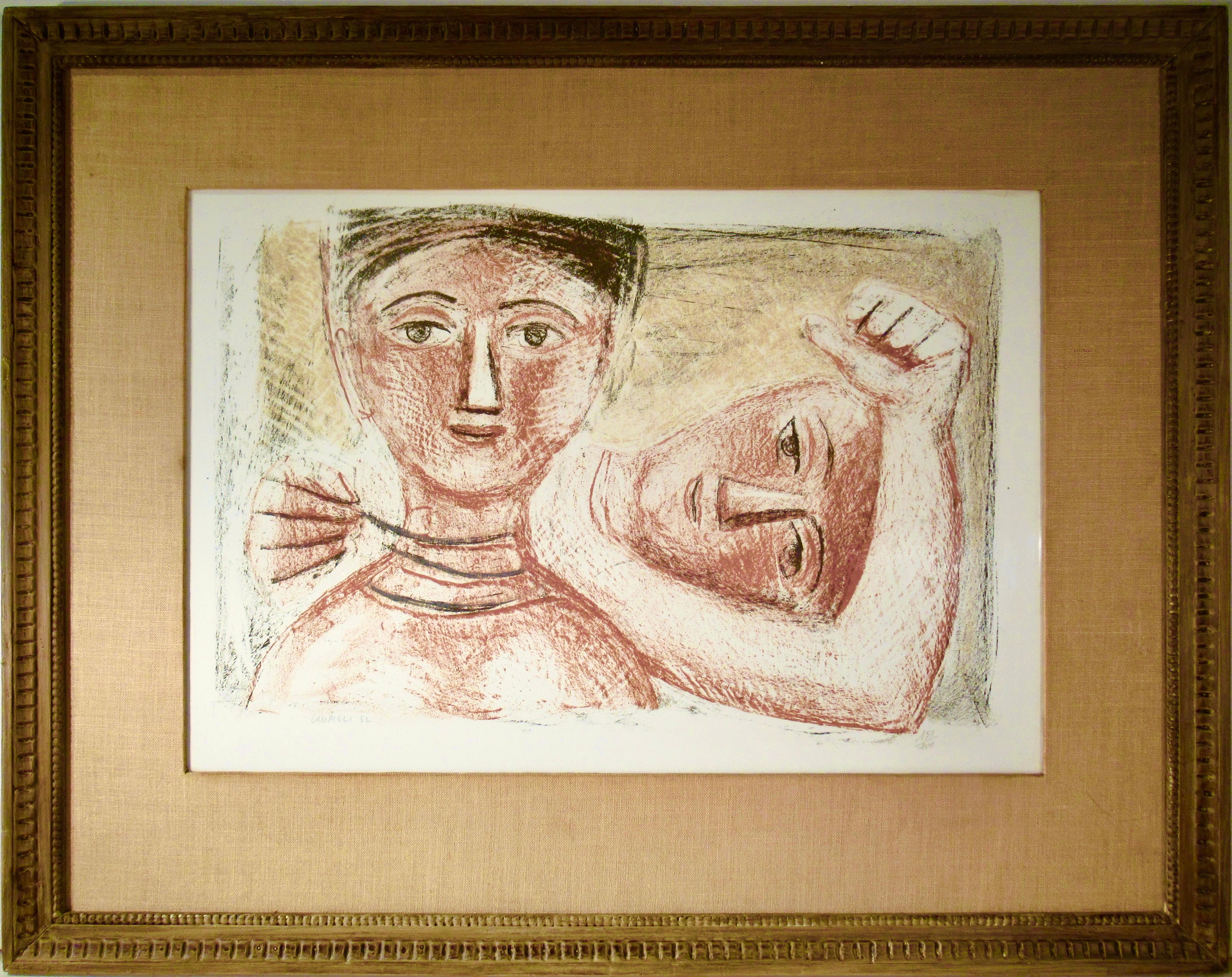 Massimo Campigli Figurative Print – La Collana II