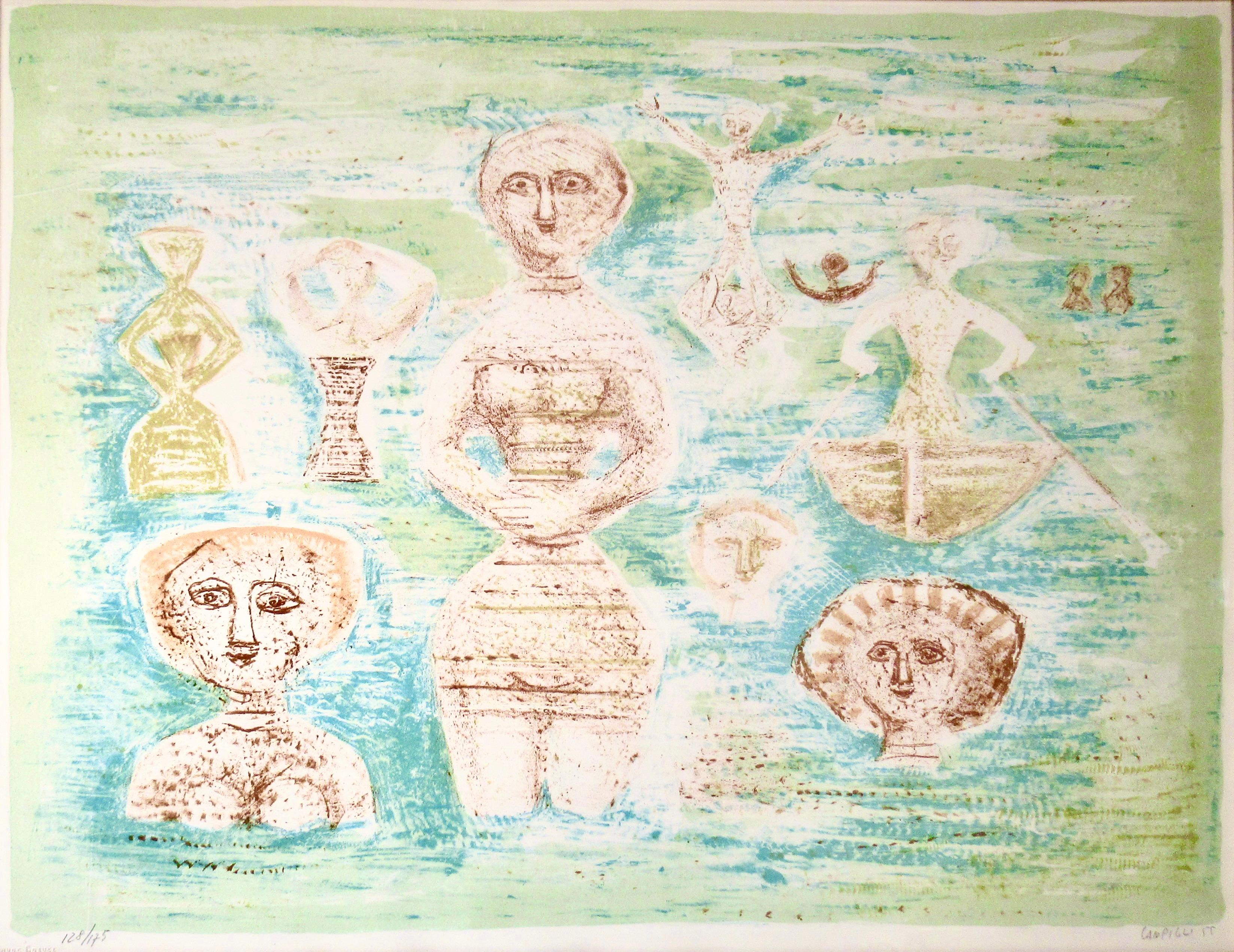 Le Bagnanti - Print by Massimo Campigli