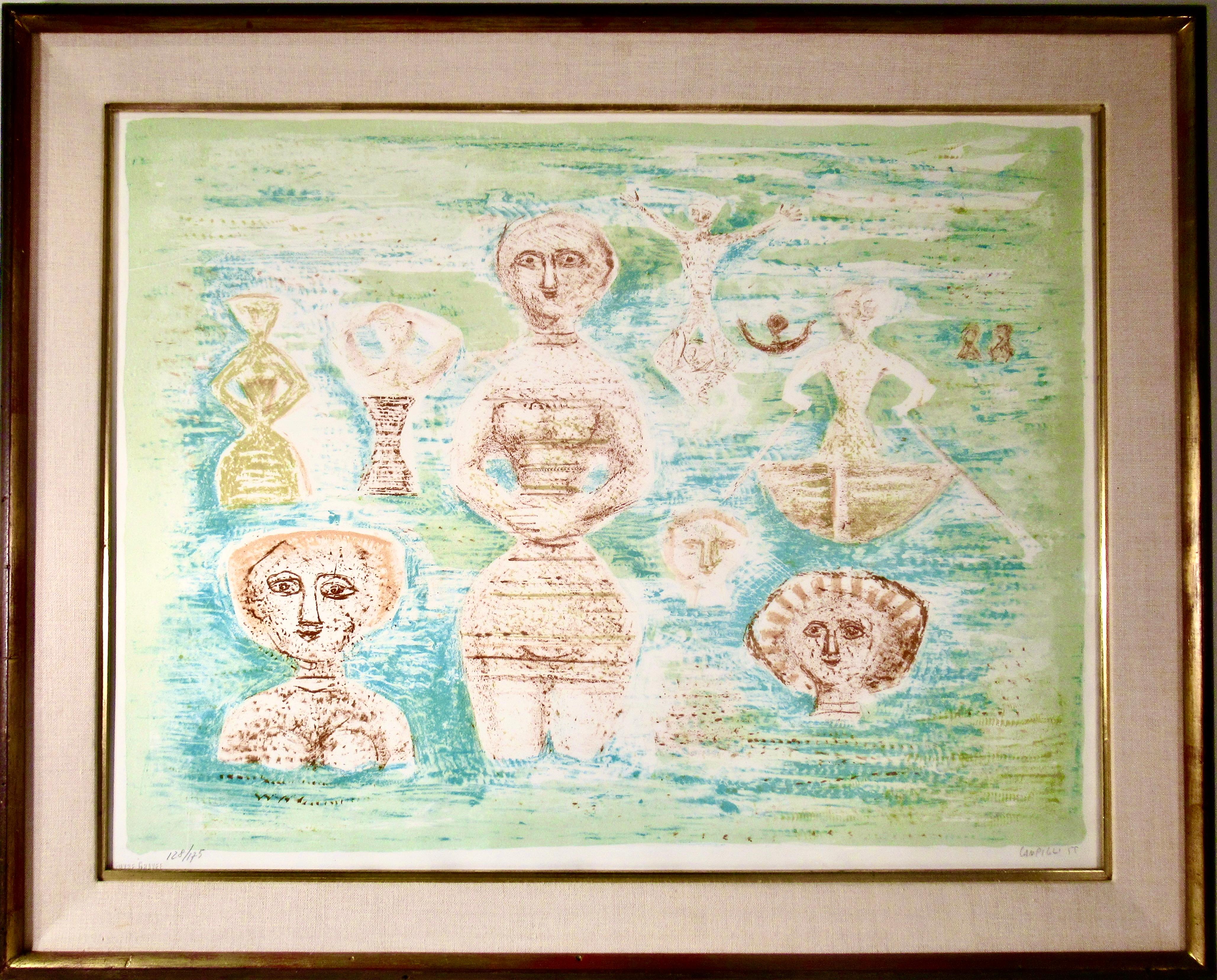 Massimo Campigli Nude Print - Le Bagnanti