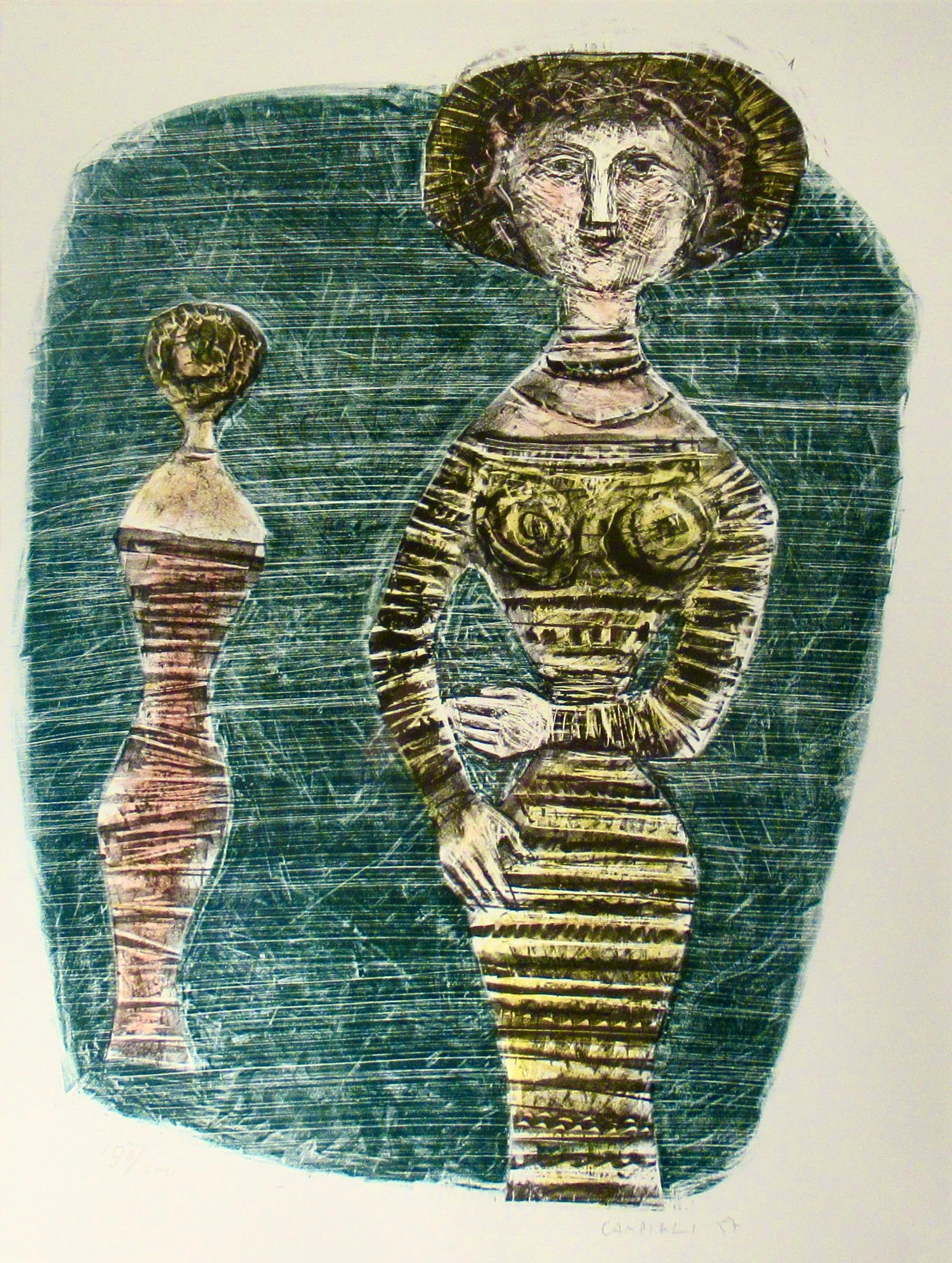 Le Passeggiatrici - Print de Massimo Campigli