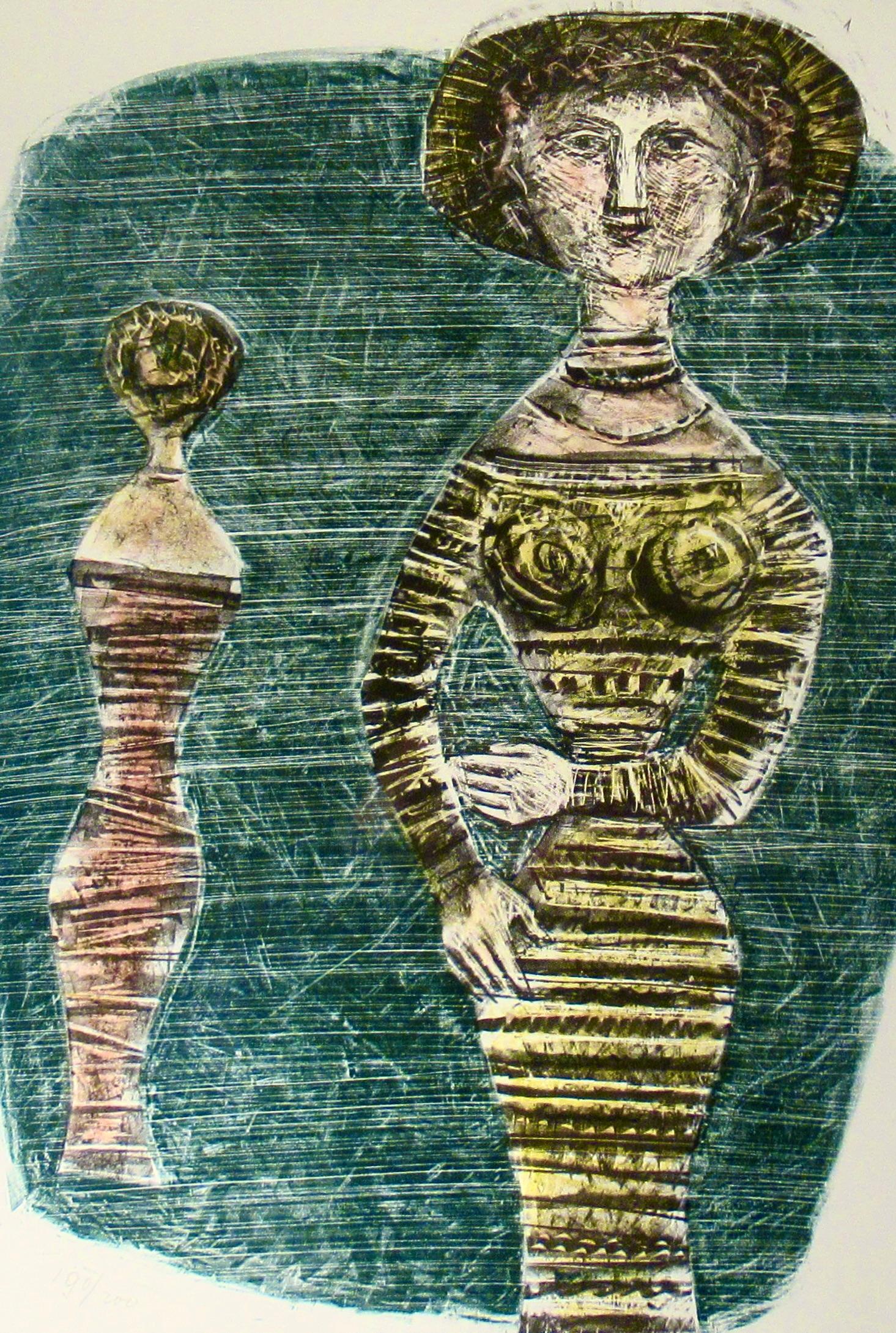 Le Passeggiatrici - Moderne Print par Massimo Campigli