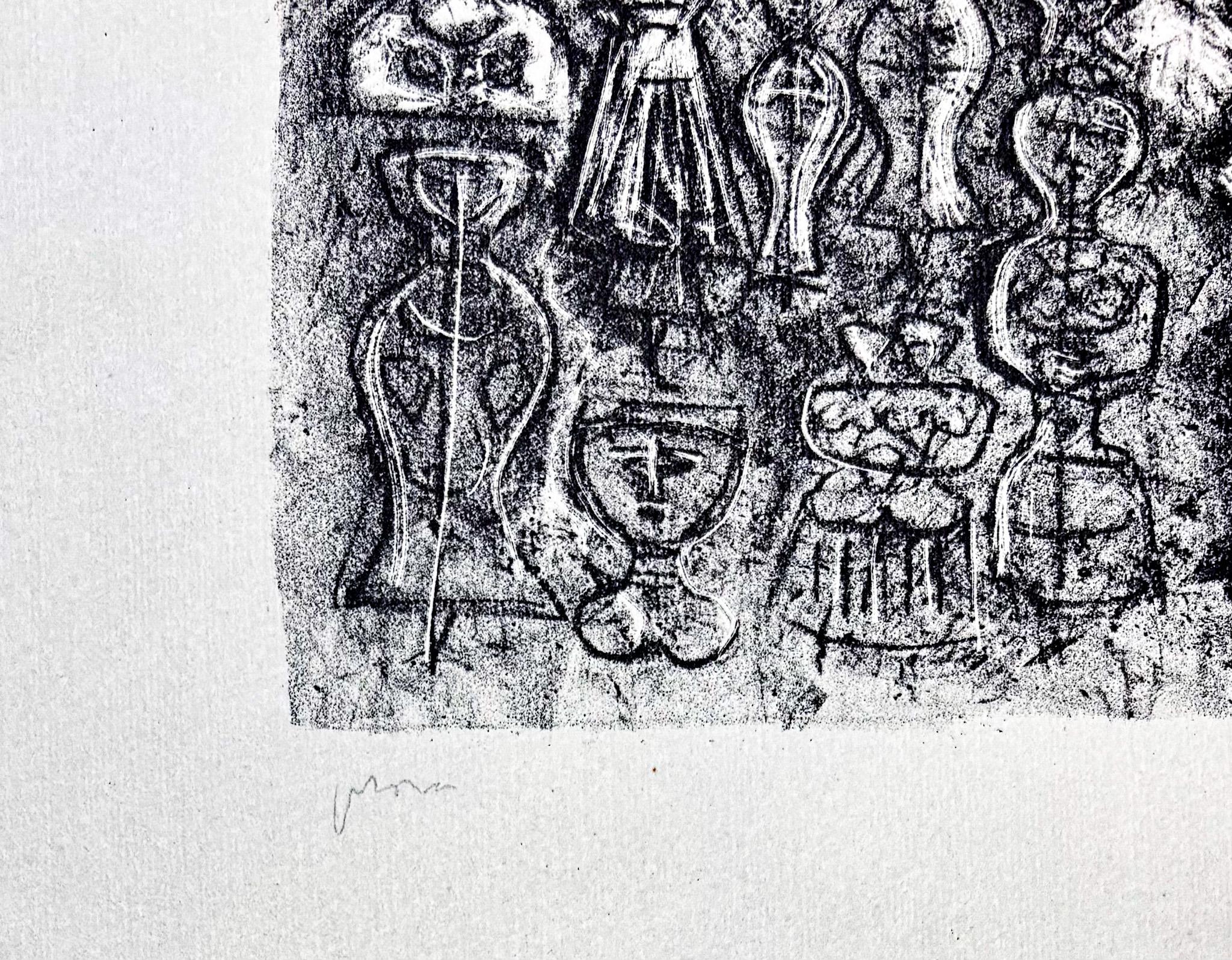 Massimo Campigli (1895–1971) – Folla di donne – Lithograph on Fabriano paper For Sale 3