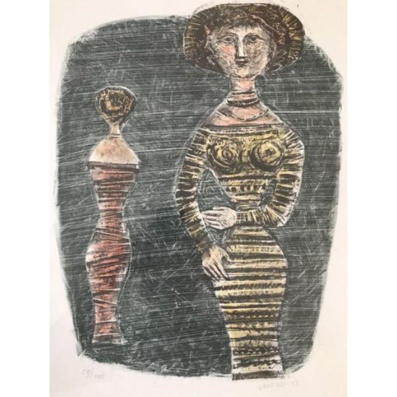 Massimo Campigli ( 1895 - 1971 ) - Le Passeggiatrici - Les Promeneuses - Hand-Signed Lithography, 1957

Additional Information:
Material: Lithograph printed in colors on Rives BFK paper, signed in pencil, dated, and numbered 136/200, with the