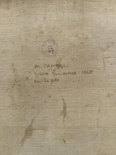 Massimo Campigli (Berlin, 1895 - Saint-Tropez, 1971) "Villa au bord de la mer" 1965