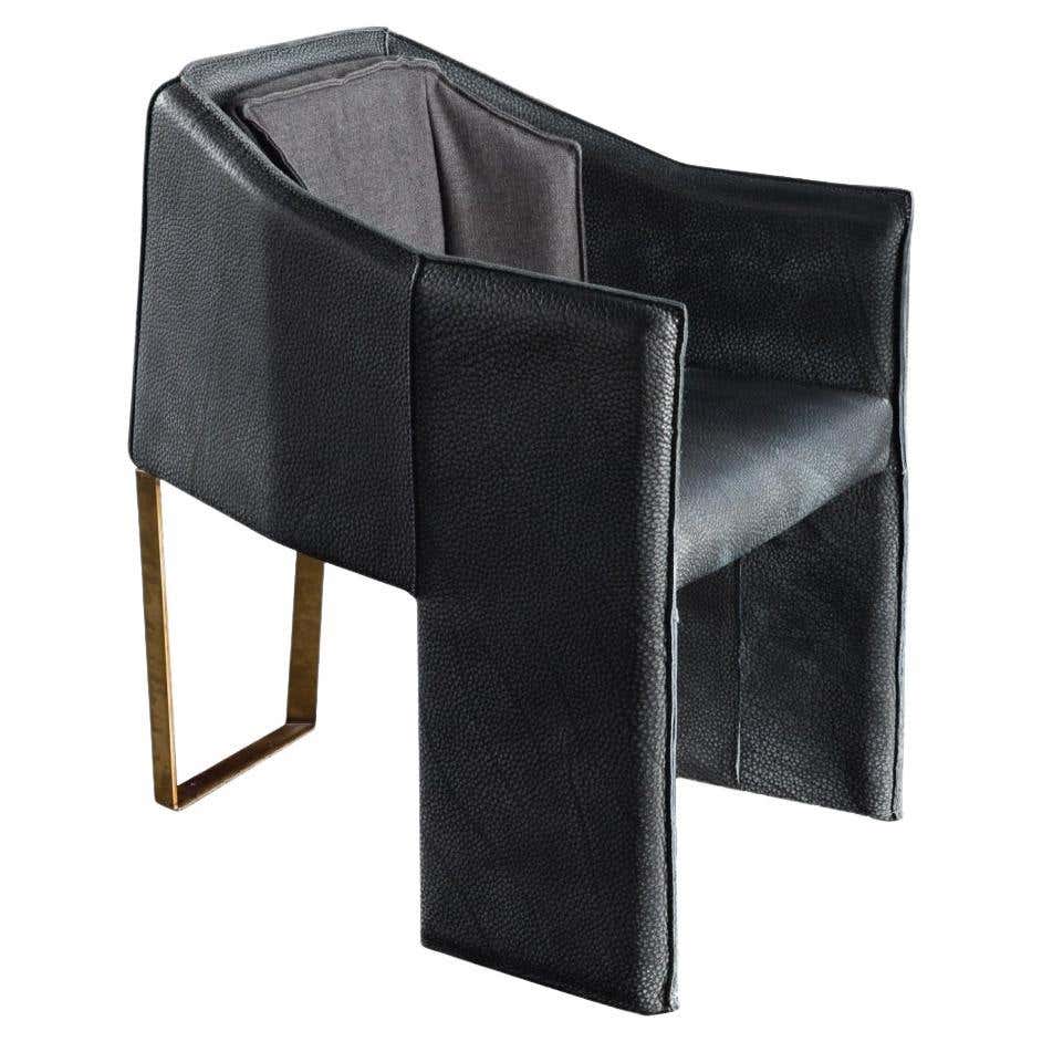 Harbour Chair, Legs in Black Steel and a Shell in Khaki For Sale at ...