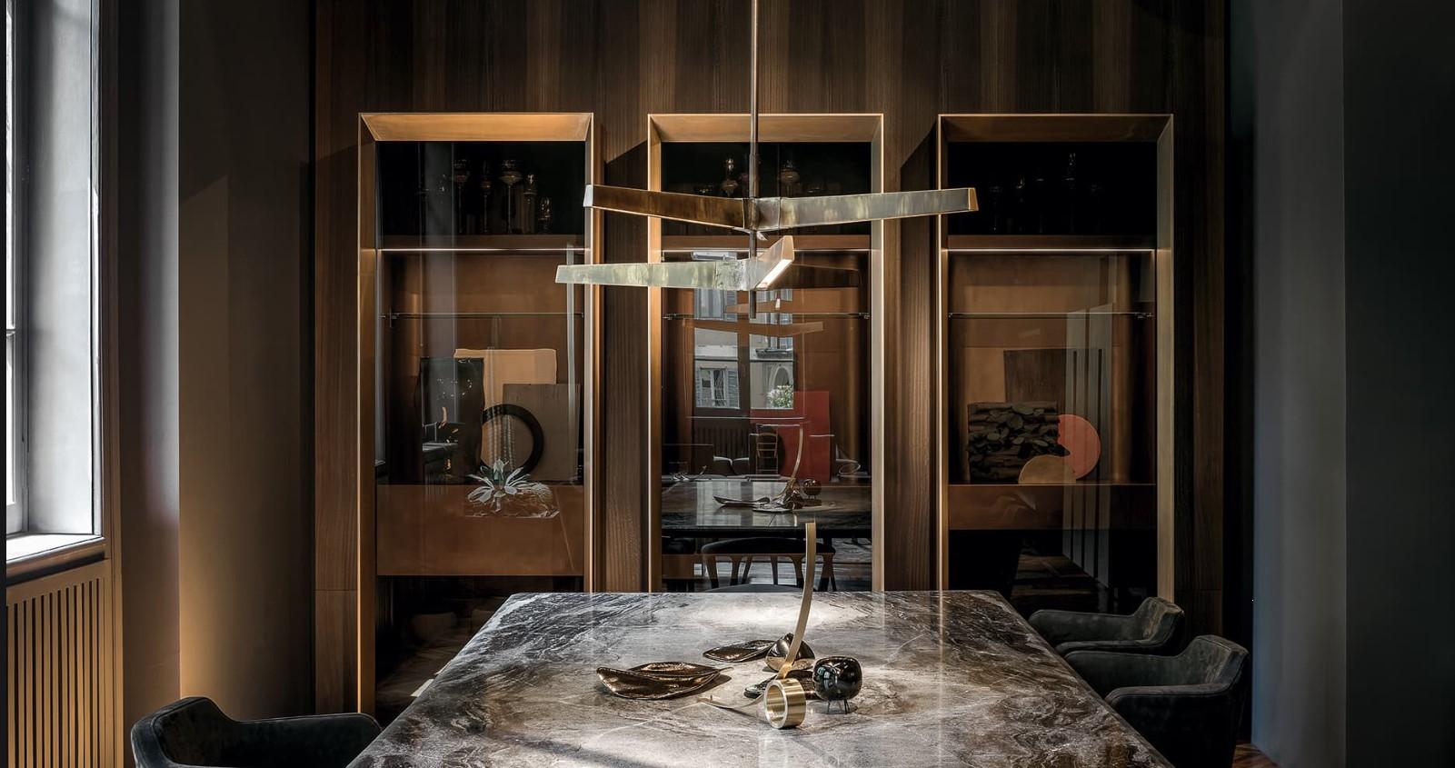 Massimo Castagna „Starlight“ Deckenleuchte aus brüniertem Titan, Italien 2018 im Zustand „Gut“ im Angebot in New York, NY