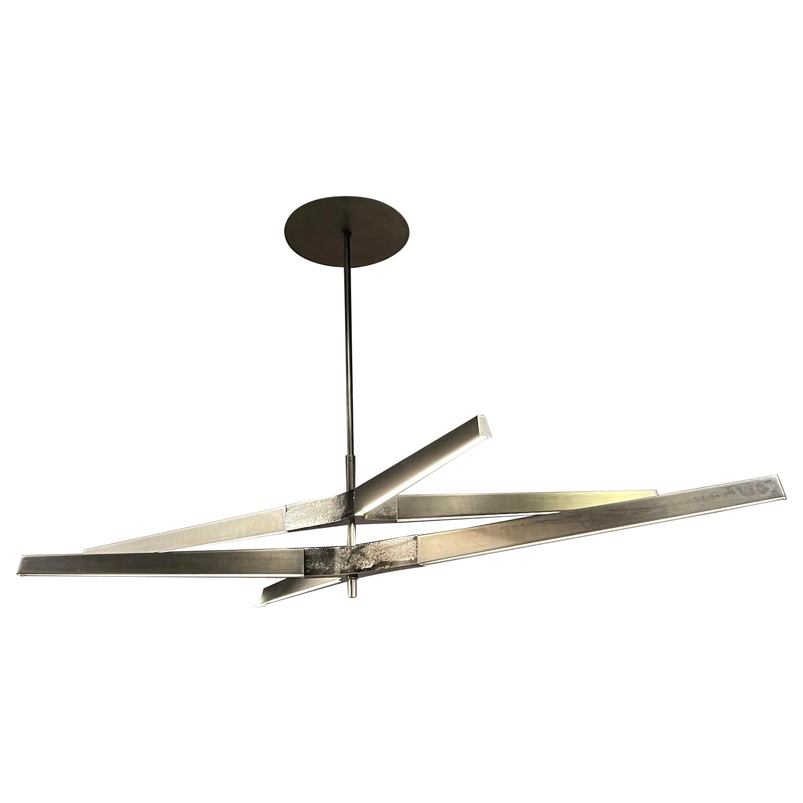 Massimo Castagna "Starlight" Ceiling Light in Burnished Titanium, Italy 2018 For Sale