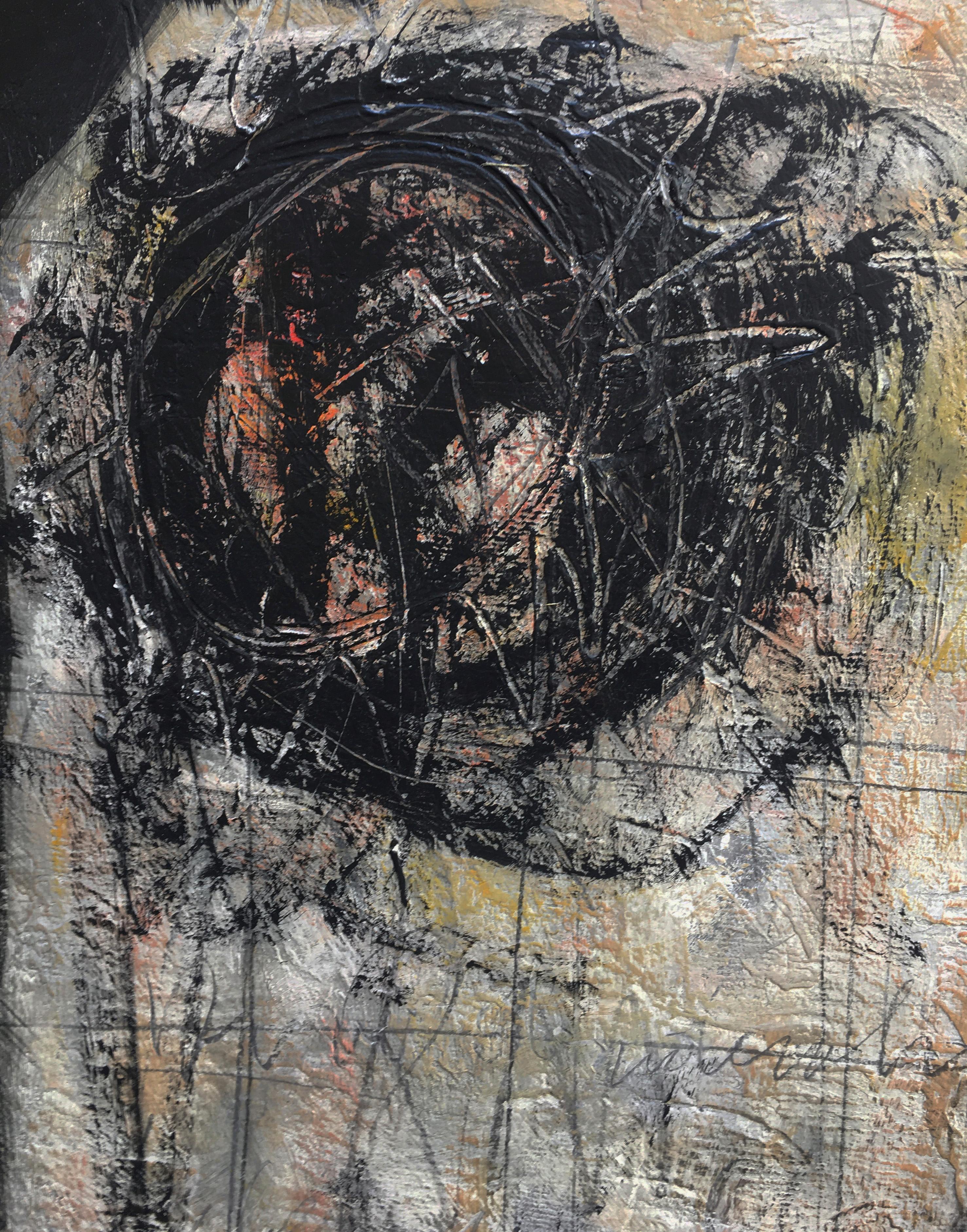 FOR YOU - Italienisches abstraktes Gemälde in Öl auf Leinwand, Massimo D'Orta im Angebot 2