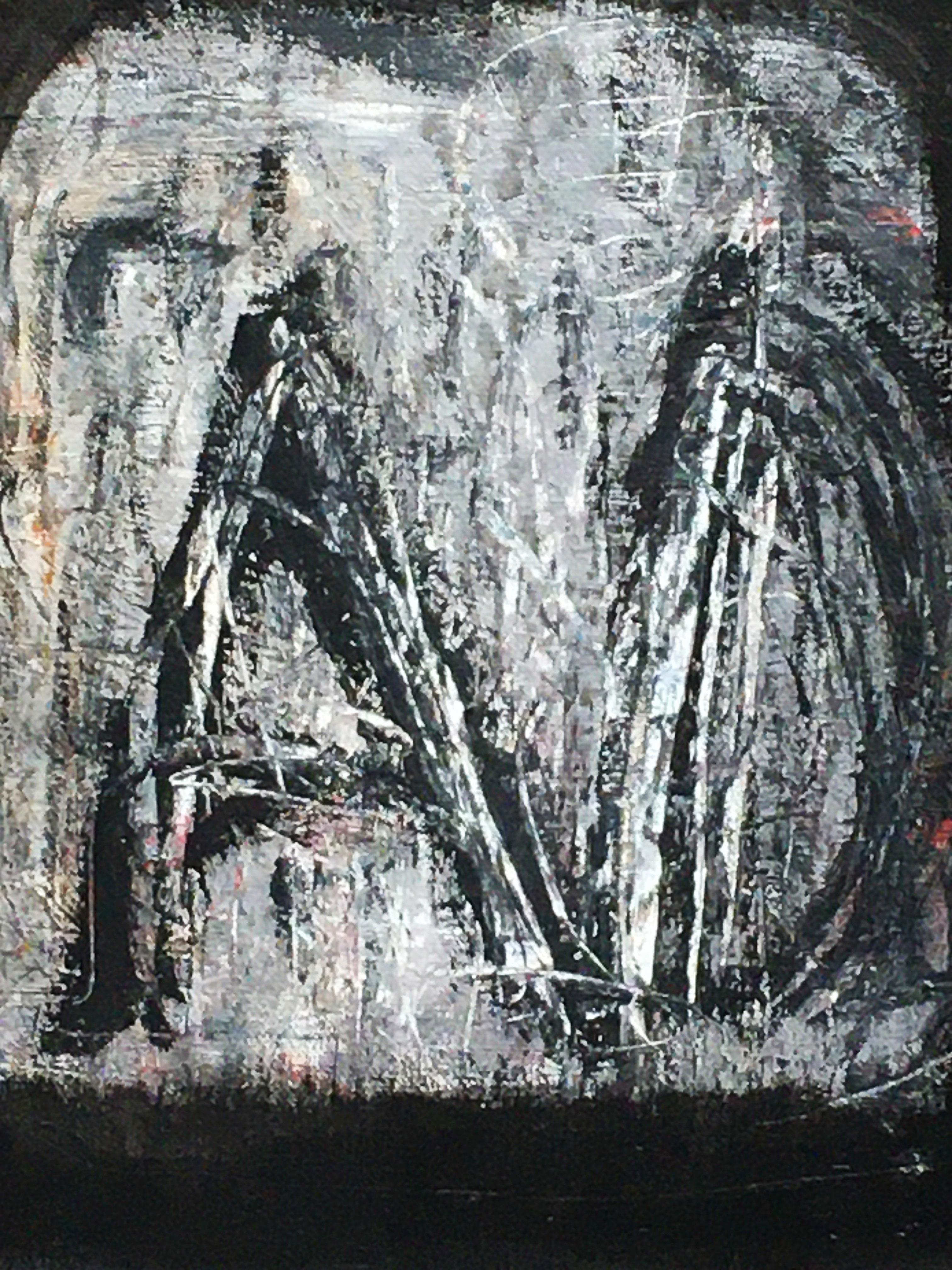 IT WAS INEVITABLE - Italian abstract oil on canvas painting, Massimo D'Orta For Sale 4