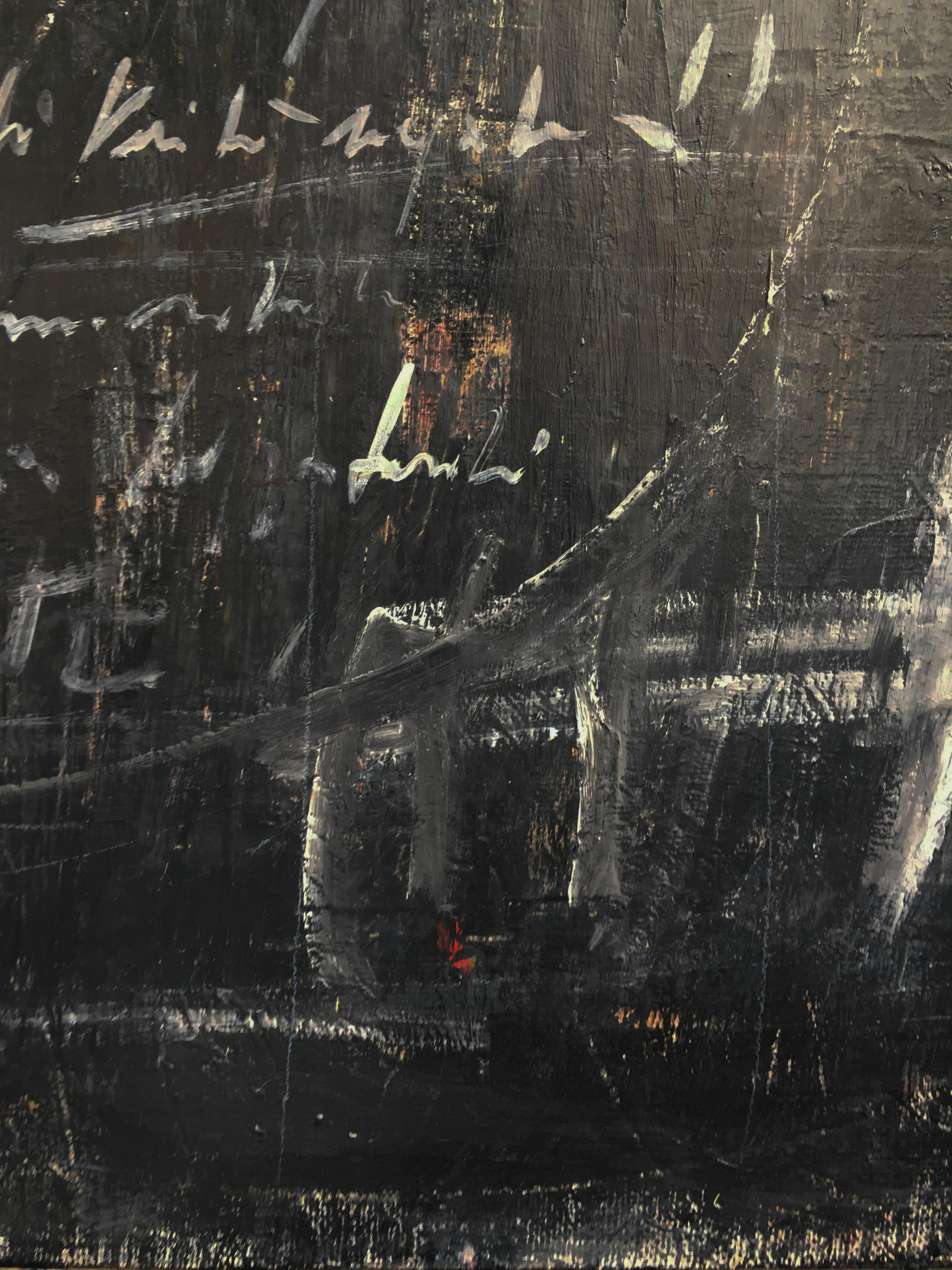 LAVAGNA – Italienisches abstraktes Gemälde in Öl auf Leinwand, Massimo D'Orta im Angebot 9
