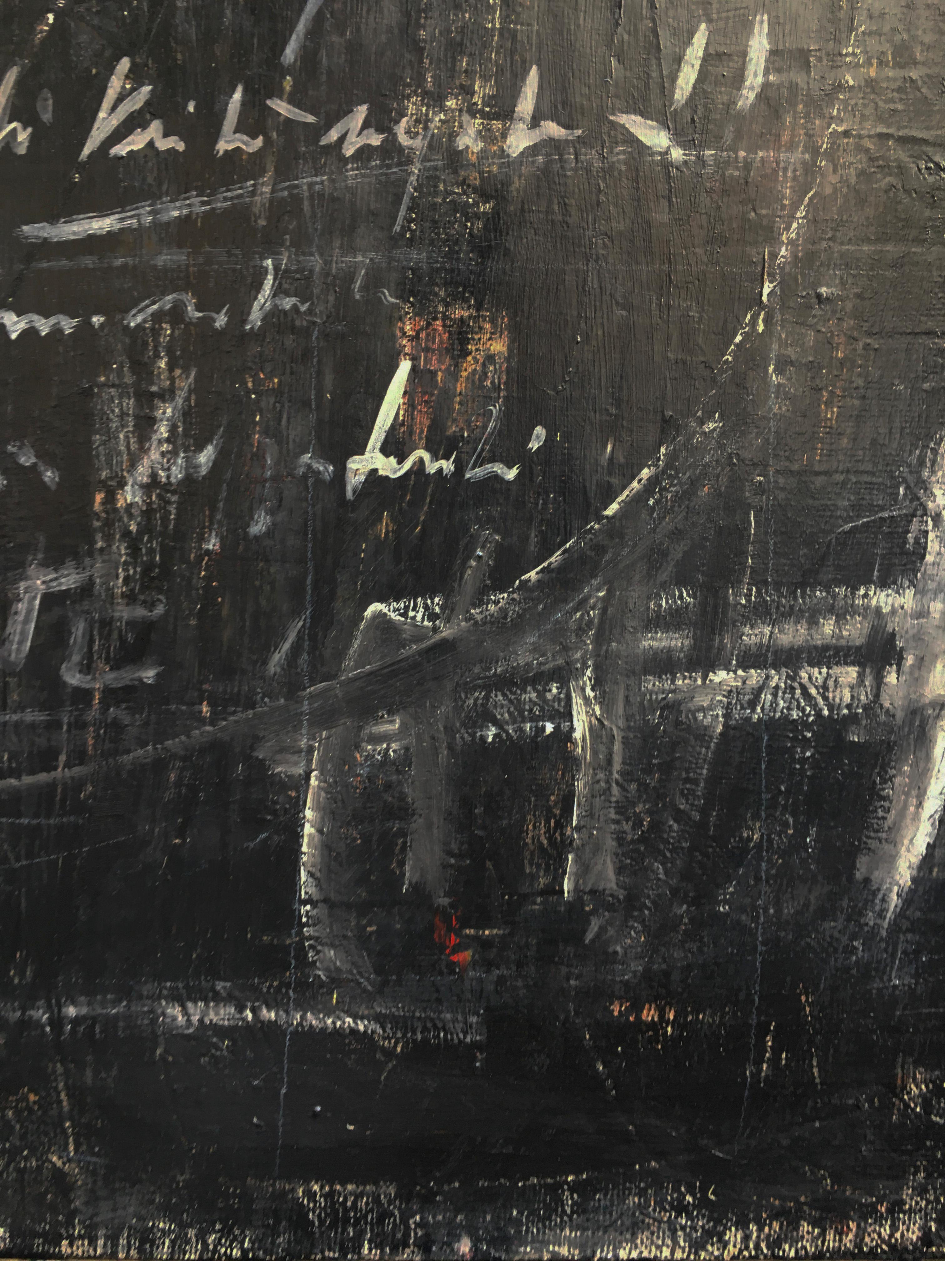 LAVAGNA - Pintura abstracta italiana al óleo sobre lienzo, Massimo D'Orta en venta 9