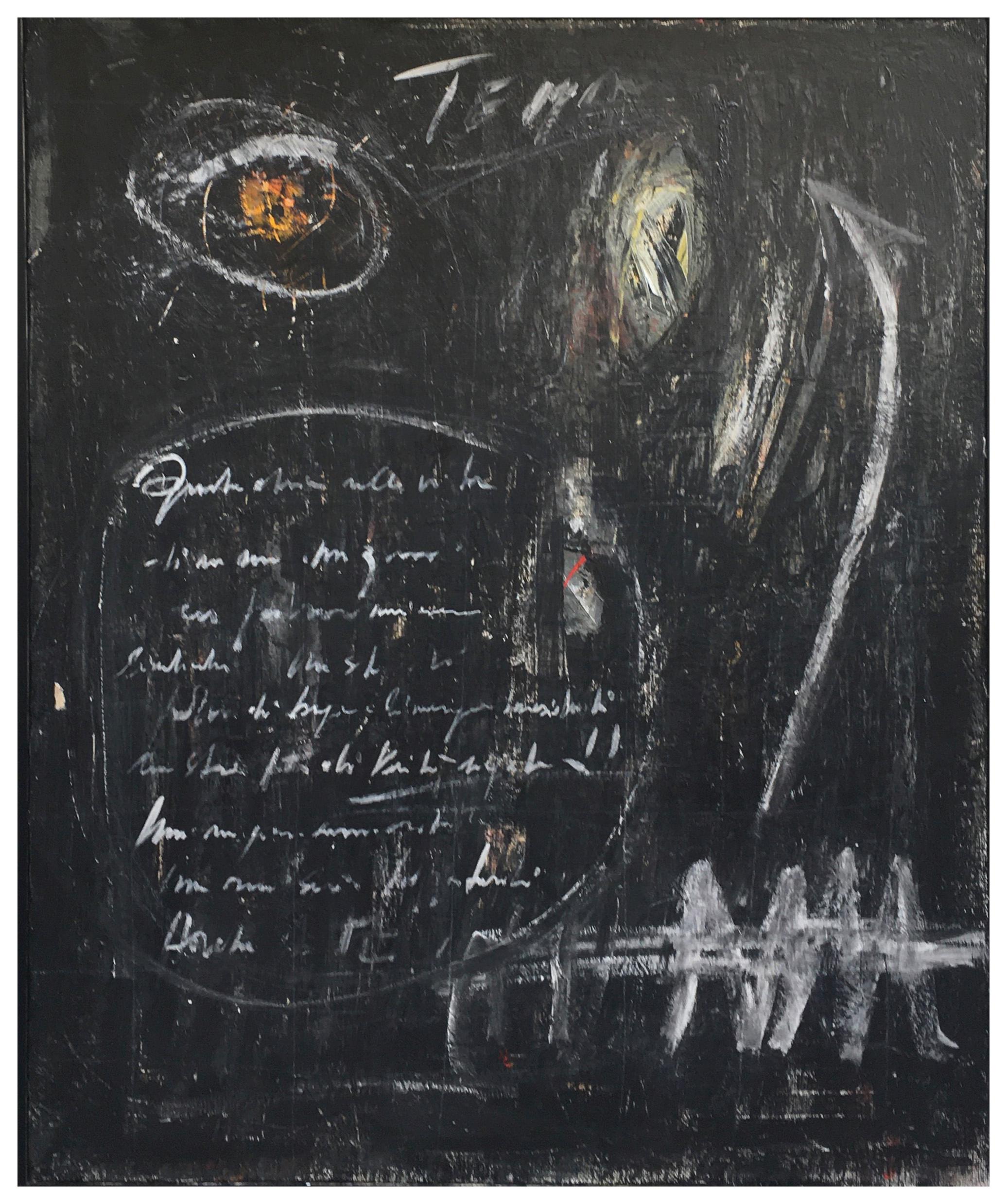LAVAGNA - Pintura abstracta italiana al óleo sobre lienzo, Massimo D'Orta en venta 1