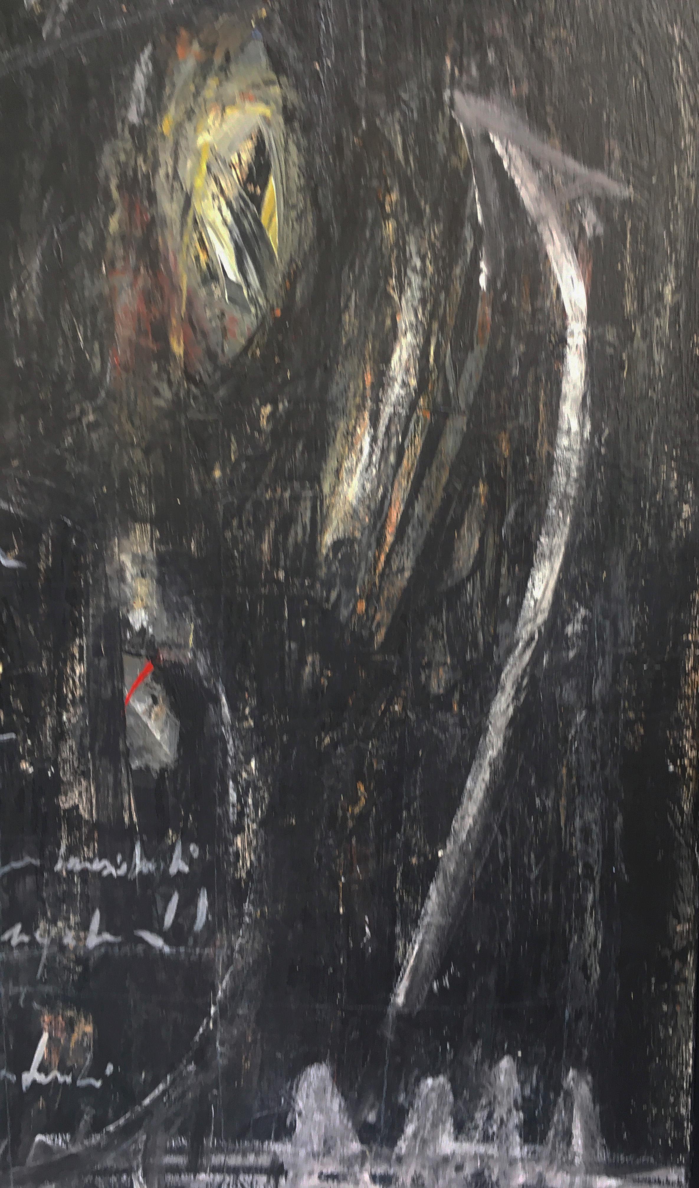 LAVAGNA – Italienisches abstraktes Gemälde in Öl auf Leinwand, Massimo D'Orta im Angebot 7
