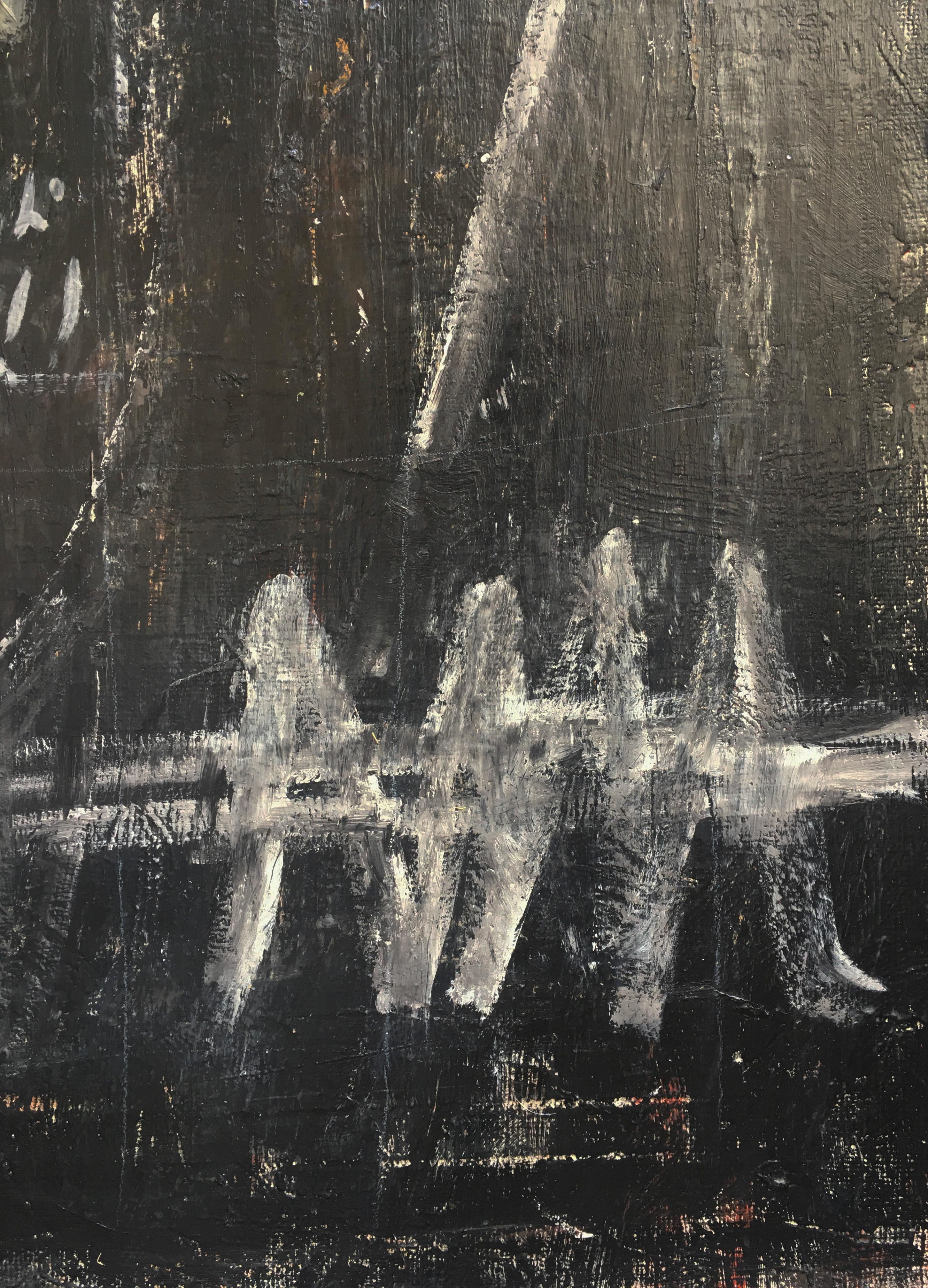 LAVAGNA – Italienisches abstraktes Gemälde in Öl auf Leinwand, Massimo D'Orta im Angebot 8