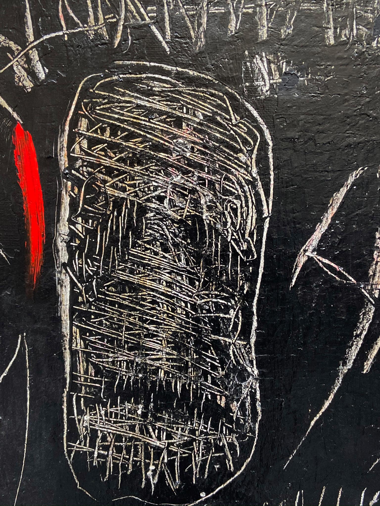 EL GRAN INVIERNO AM 8 - Pintura abstracta italiana al óleo sobre lienzo, Massimo D'Orta en venta 5