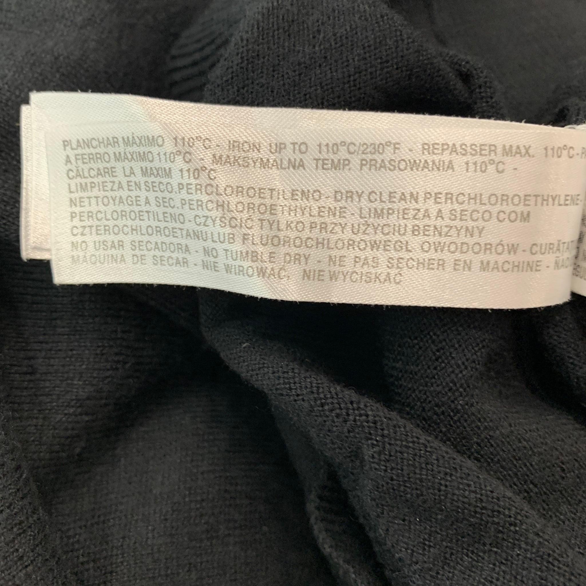 MASSIMO DUTTI Size S Black Cotton Silk Cashmere V-Neck Pullover For Sale 3