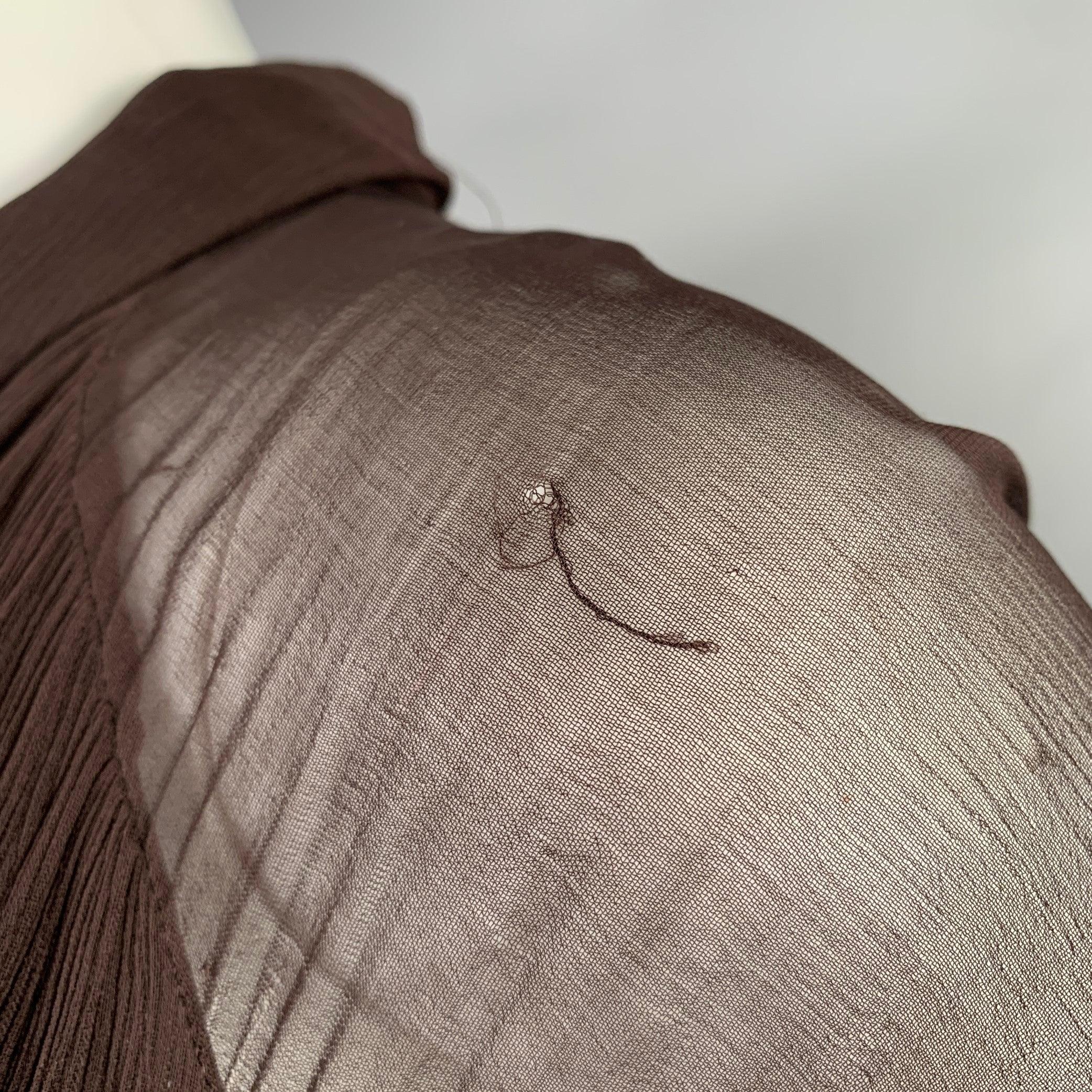 De las mujeres MASSIMO DUTTI Talla S Vestido de manga larga transparente de viscosa marrón en venta