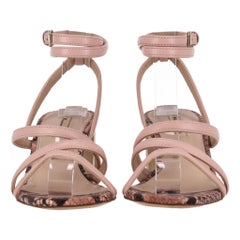 Massimo Dutti Ledersandalen mit Schlangenmuster