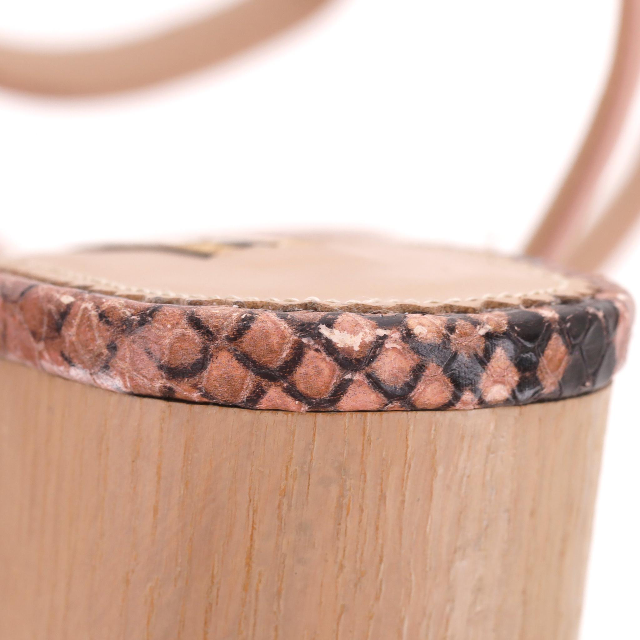 Massimo Dutti Snake Print Leather Sandals 1