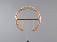 Massimo Faion Posa Falcon Stand 1 in Gold-Plated Brass, Green Guatemala Marble