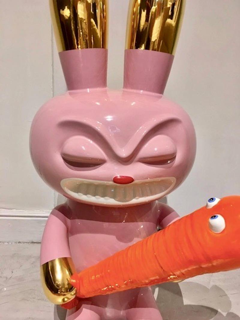 Modern Massimo Giacon Ceramic Sculpture Love Carrot by Superego, Italy For Sale