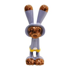 Massimo Giacon Ceramic Sculpture Rabbit Named “Coniglieschio” Edited by Superego