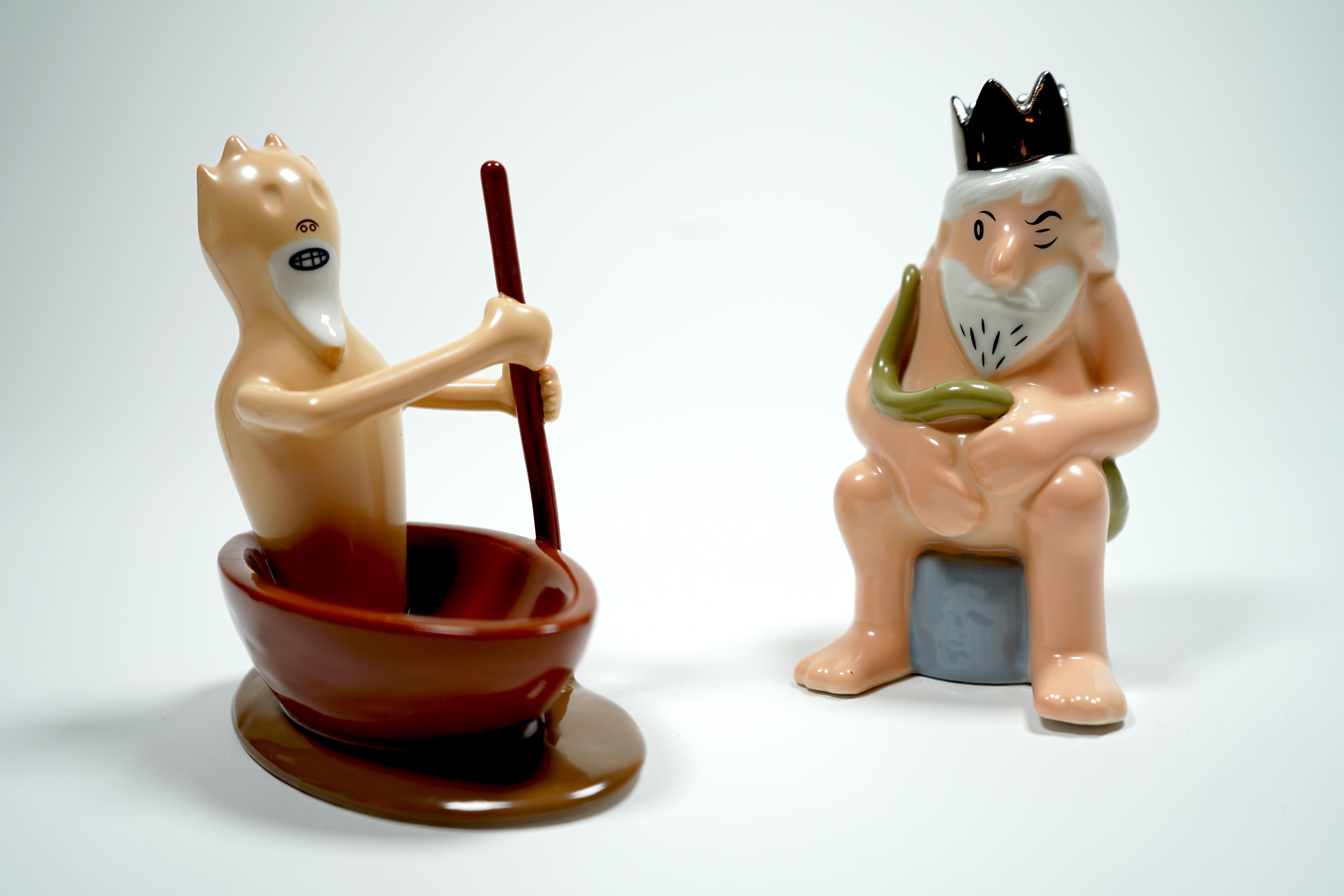 Modern Massimo Giacon La Divina Commedia Sculptures by Alessi and Comic Book Ettore.