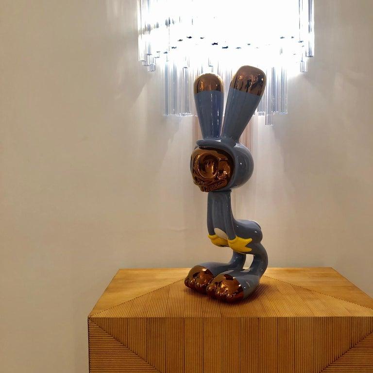 Ceramic Massimo Giacon Modern “Coniglieschio” Italian Sculpture For Sale