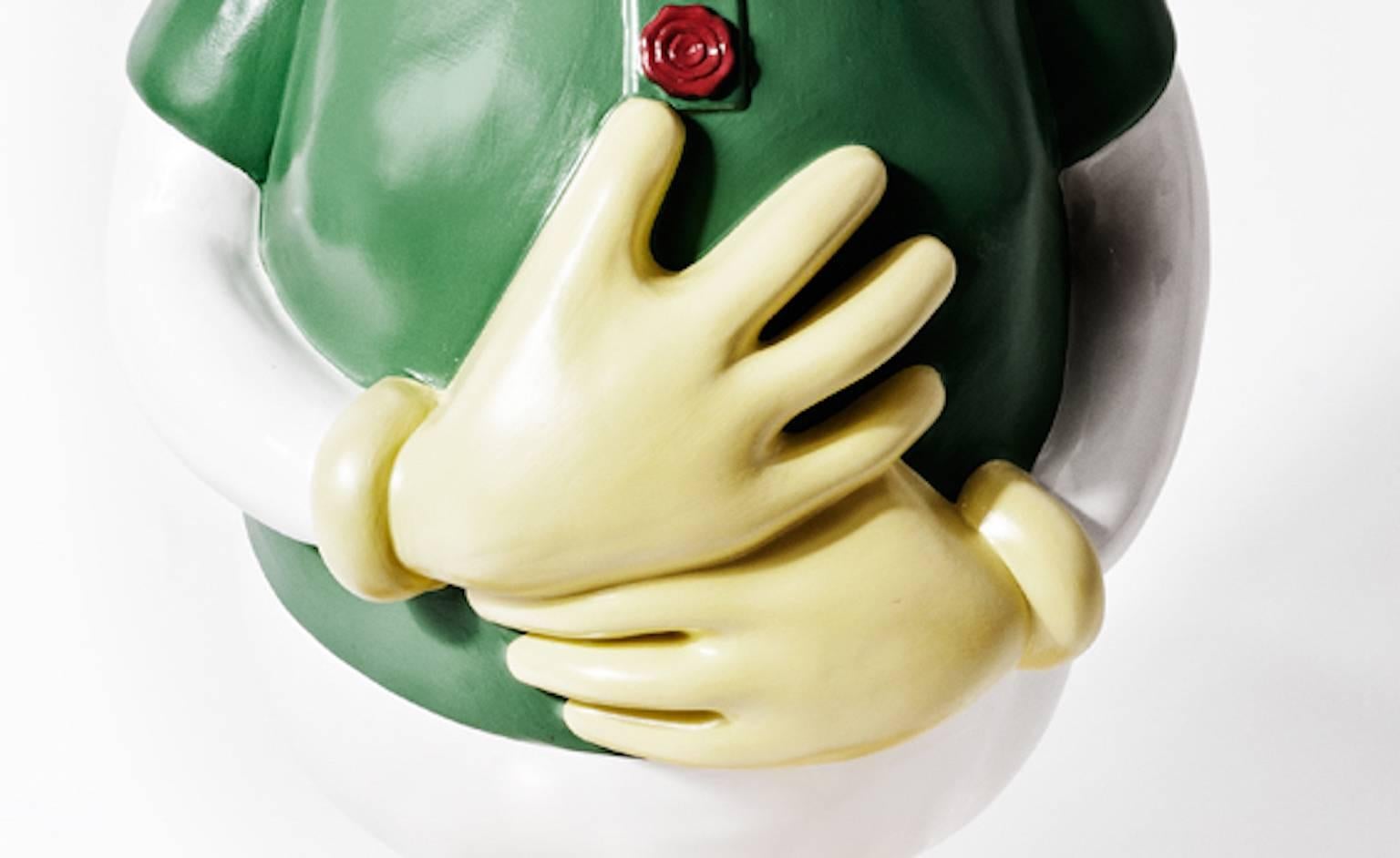 Italian Paperocchio Ceramic Sculpture by Massimo Giacon for Superego Editions, Italy For Sale