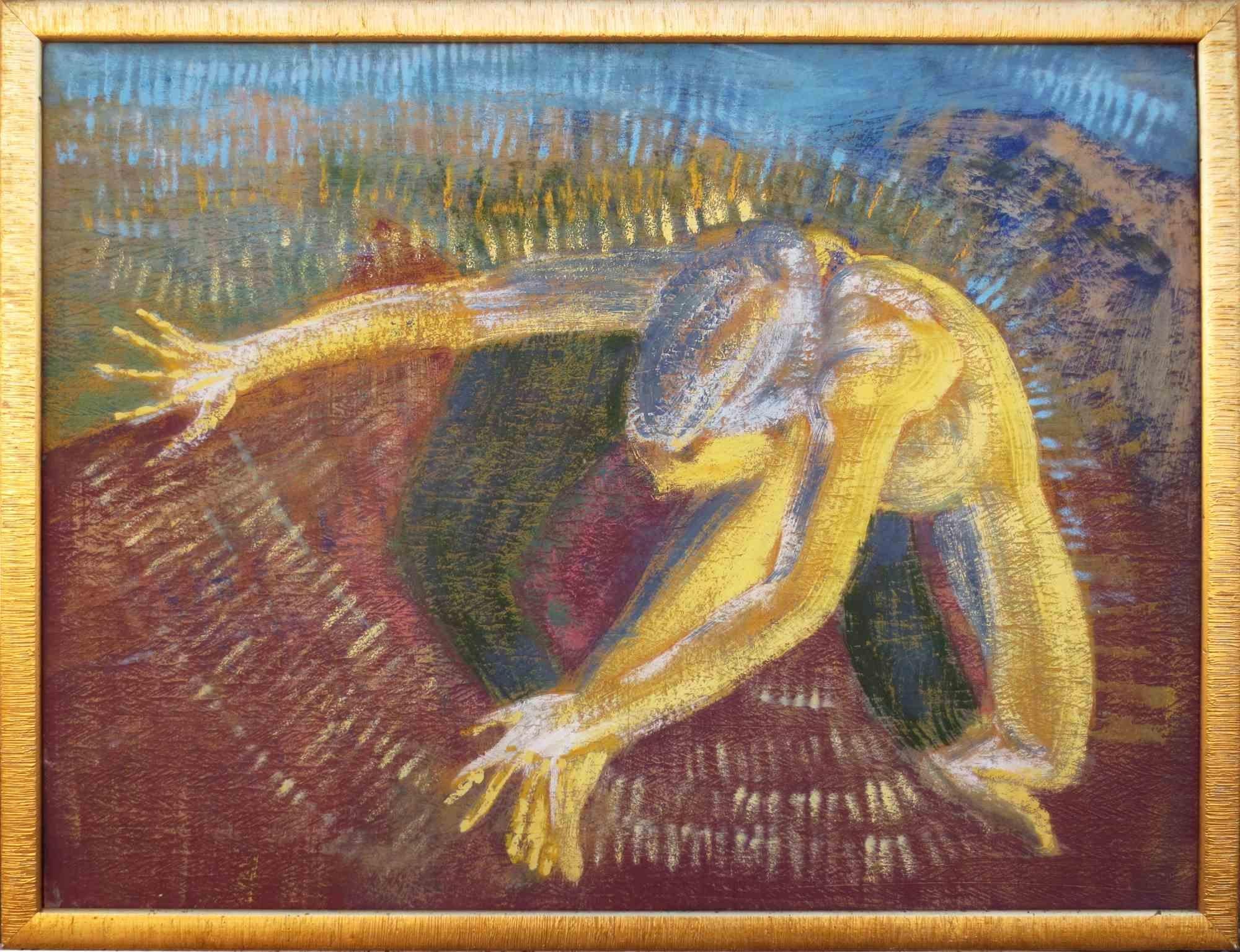 Painting in acrylic on cardboard, realized by Massimo Greco in 2000. 

Good condition, framed.



