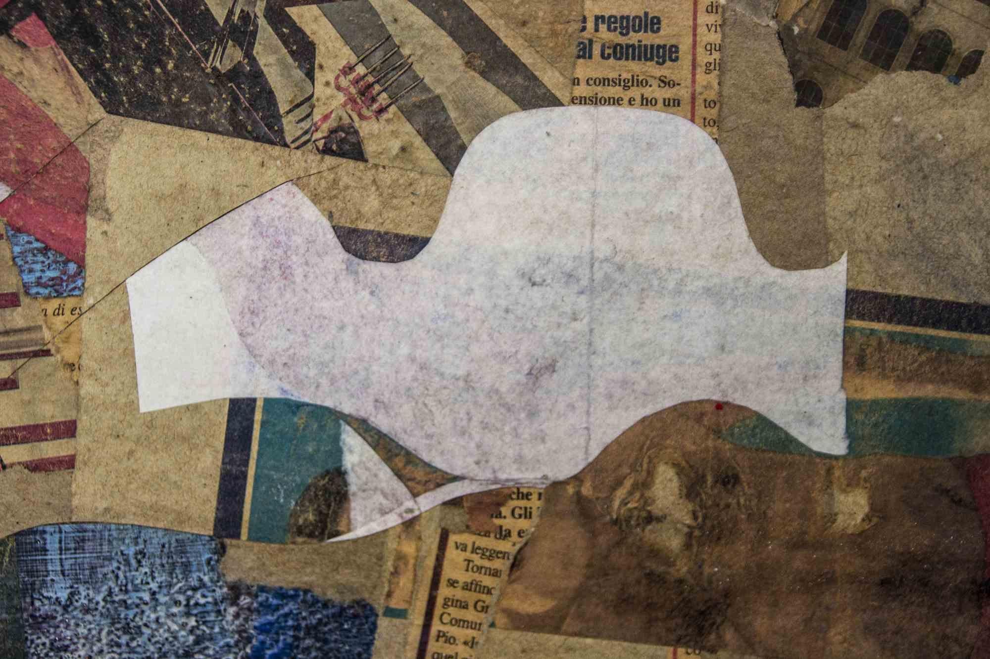 Collage de periódicos - Pintura de Massimo Greco - 2020 en venta 2