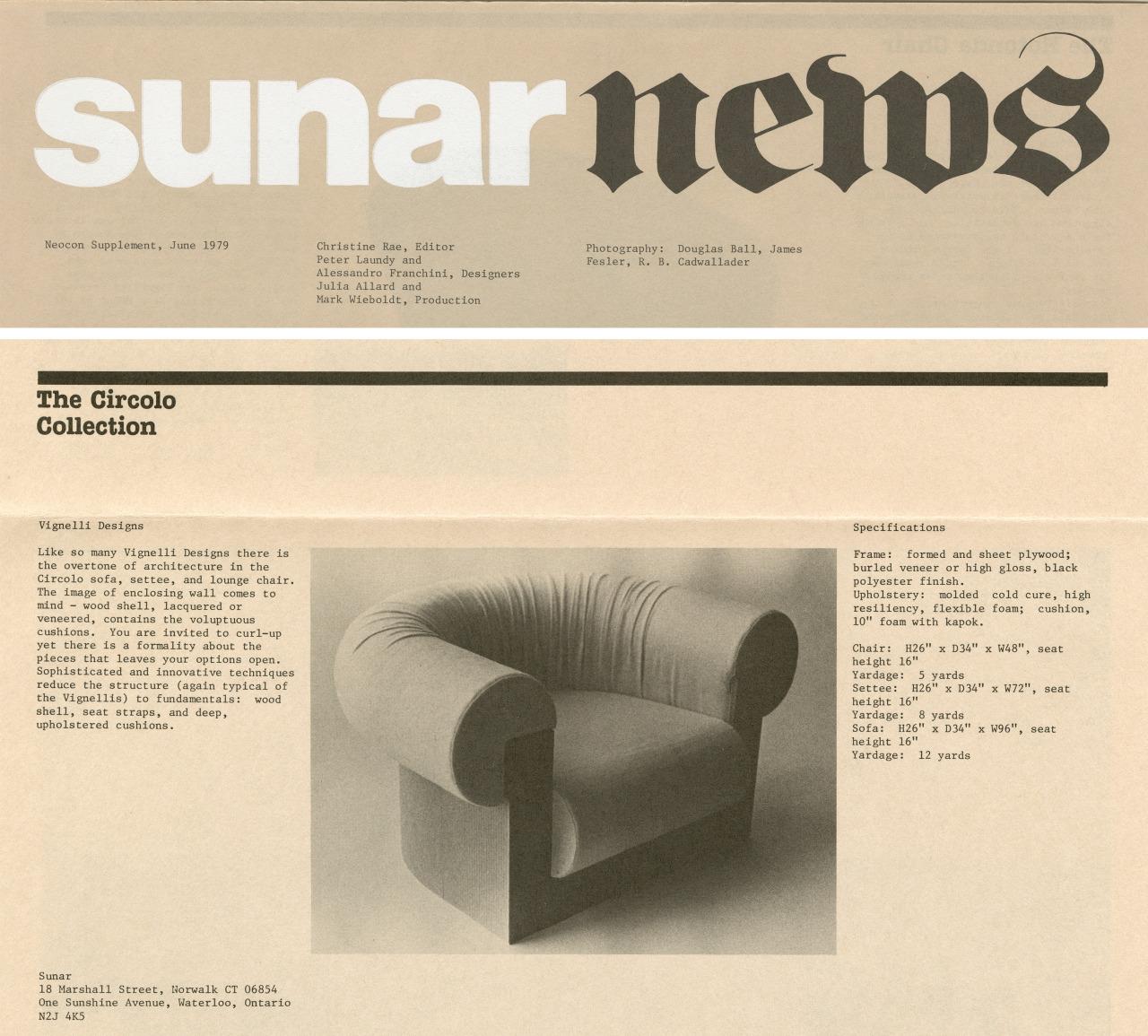 Sofá Circolo de Massimo and Lella Vignelli para Sunar Posmoderno