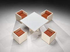Massimo & Lella Vignelli Rare Saratoga Dining / Lounge Set with Table and Chairs