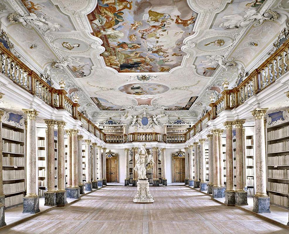Massimo Listri
Biblioteca di Ottobeuren in Germania
1994
c print
edition of 5

Massimo Listri is a Florence-based photographer whose work often presents interiors of great architectural and cultural importance, some open to the public, others not