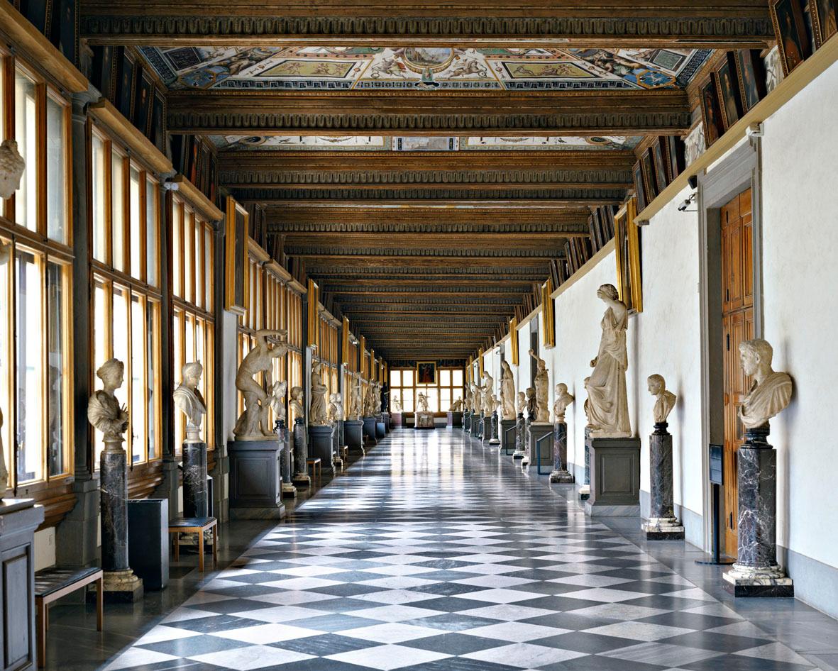Massimo Listri
Uffizi XI, Firenze, 2009
C print
Signed and numbered edition of 5

39.5 x 47 inches Edition of 5  
47.5 × 59 inches Edition of 5  
71 x 88.75 inches Edition of 5

framing options also available 

Florentine photographer Massimo Listri
